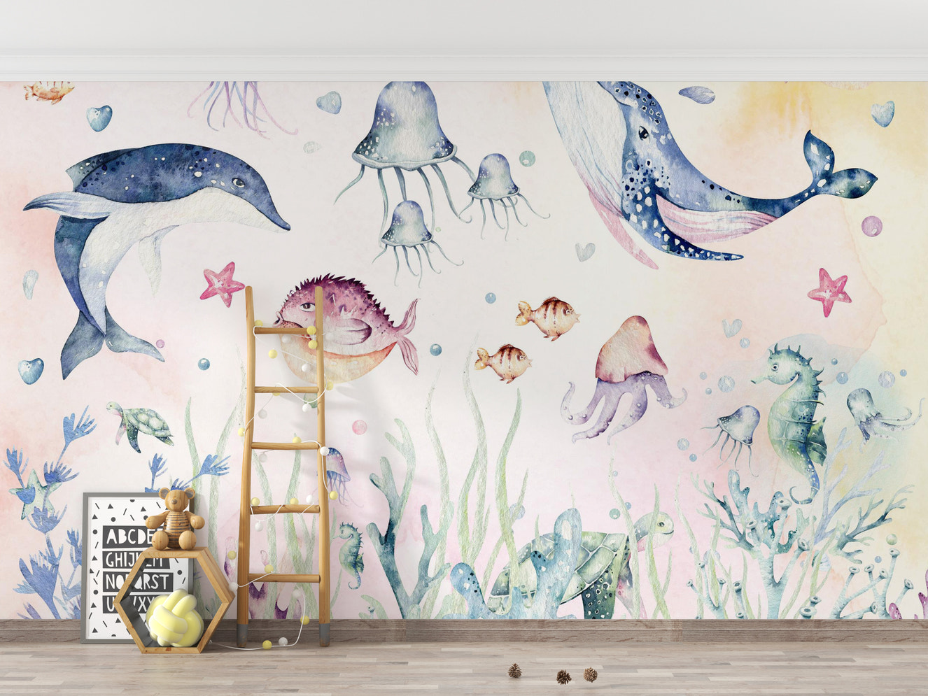 Sea Fantasy Wallpaper Mural for Kids Wall Decoration