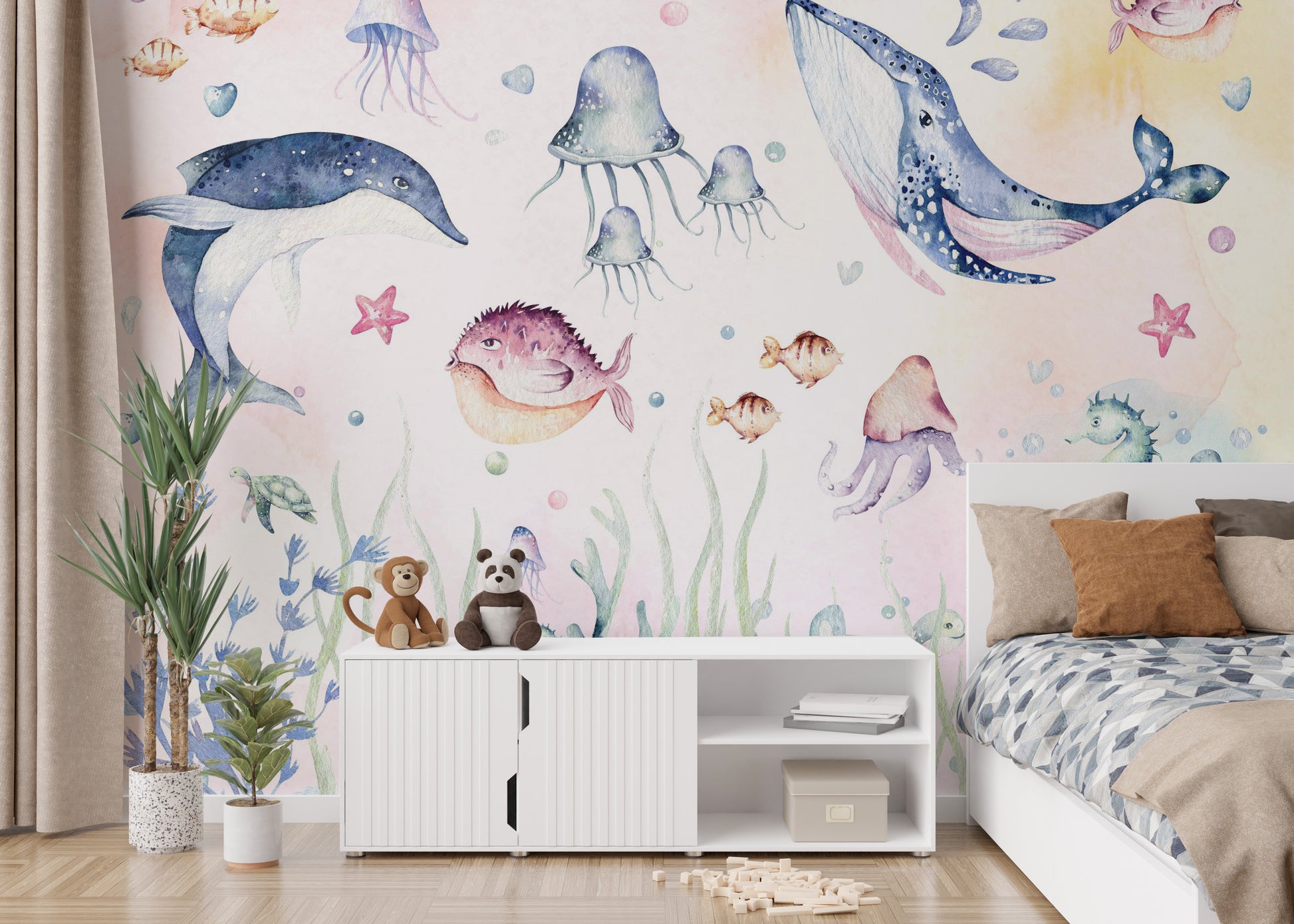 Sea Fantasy Wallpaper Mural for Kids Room Walls