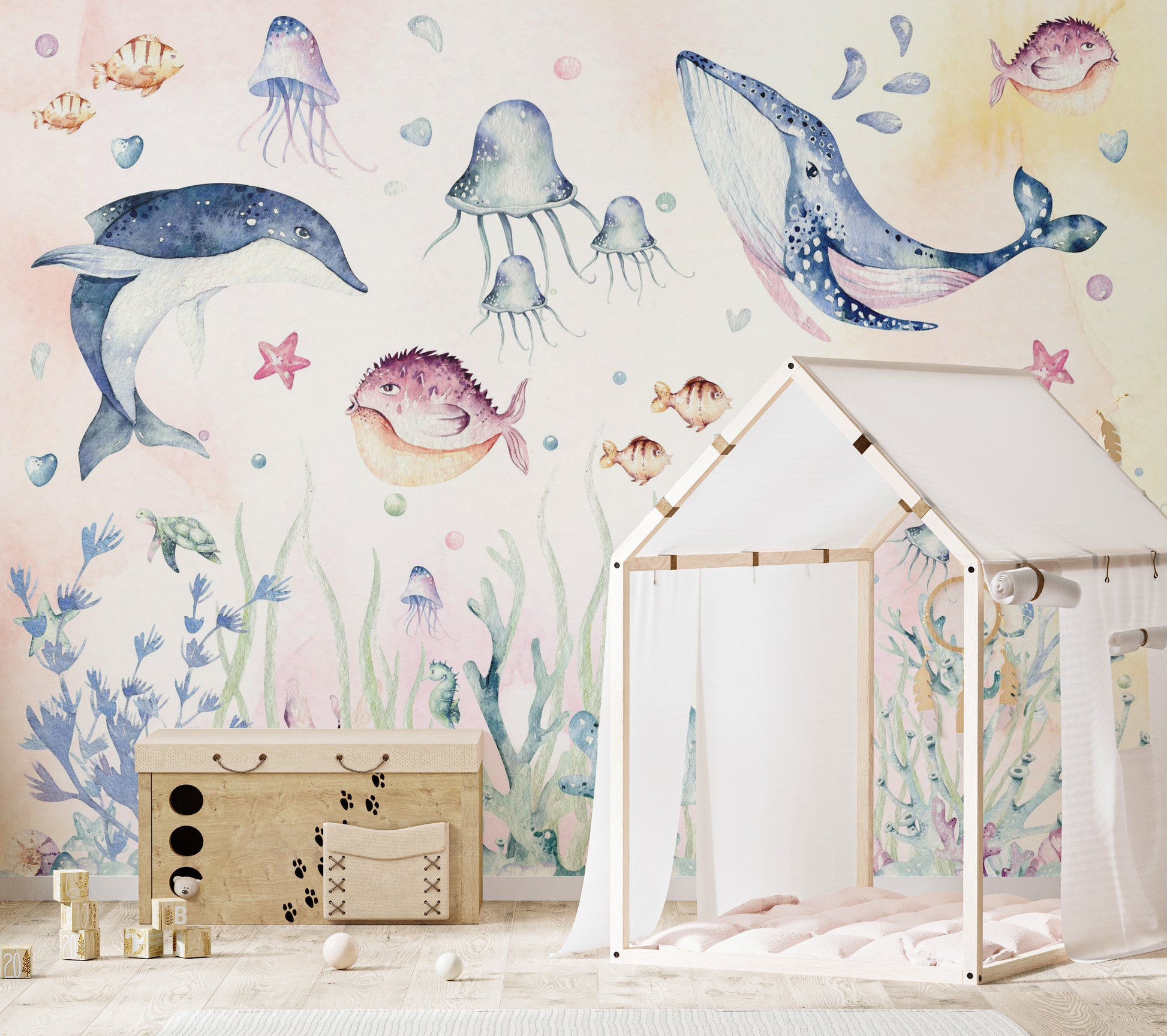 Kids Sea Fantasy Wallpaper Mural for Fun Spaces