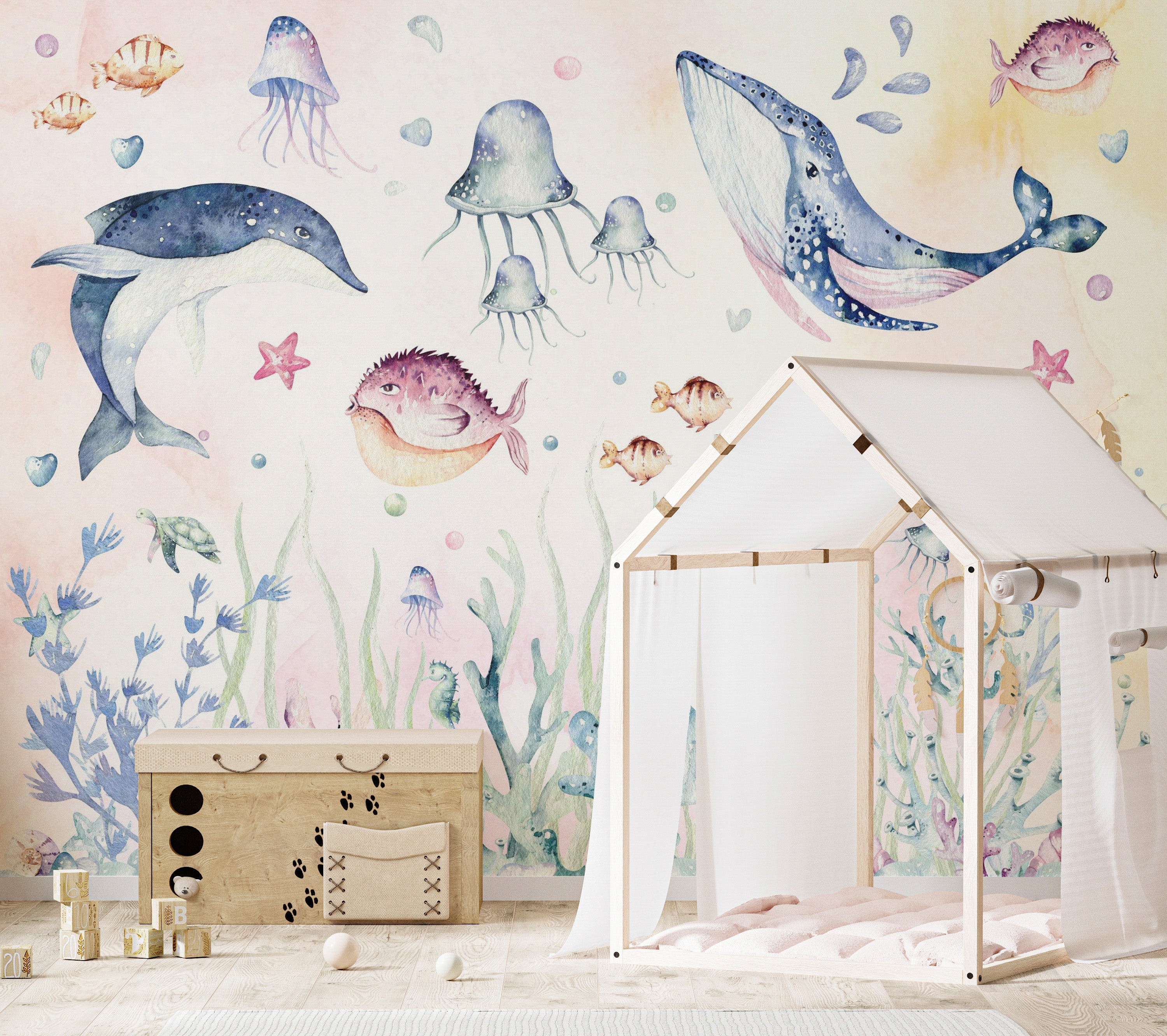 Kids Sea Fantasy Wallpaper Mural for Fun Spaces