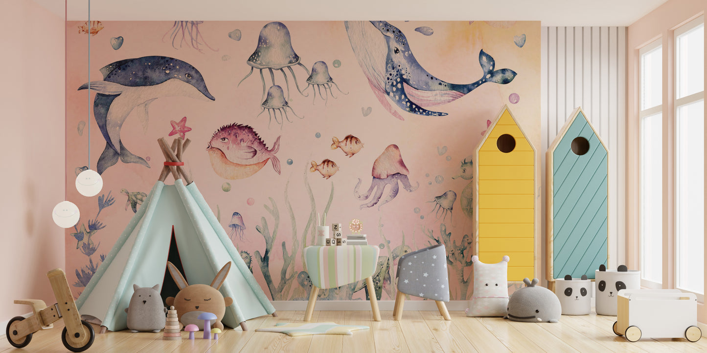 Kids Sea Fantasy Wallpaper Mural for Playful Walls