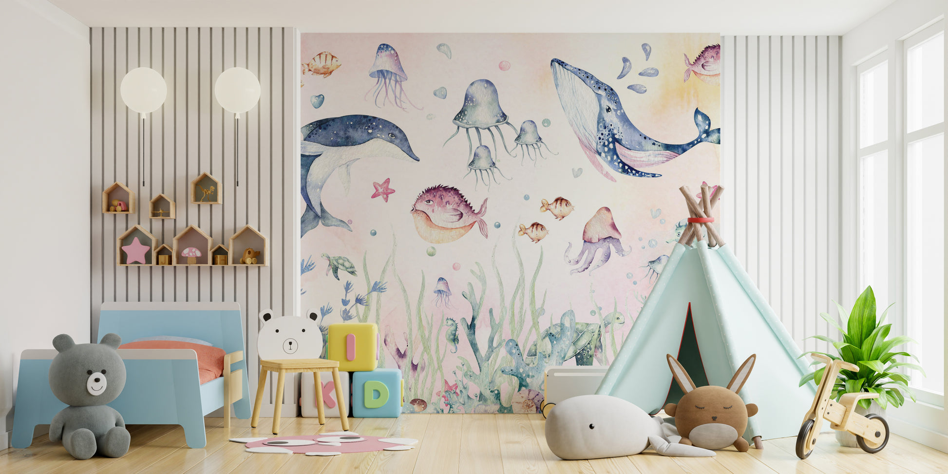 Sea Fantasy Wallpaper Mural for Kids' Play Areas