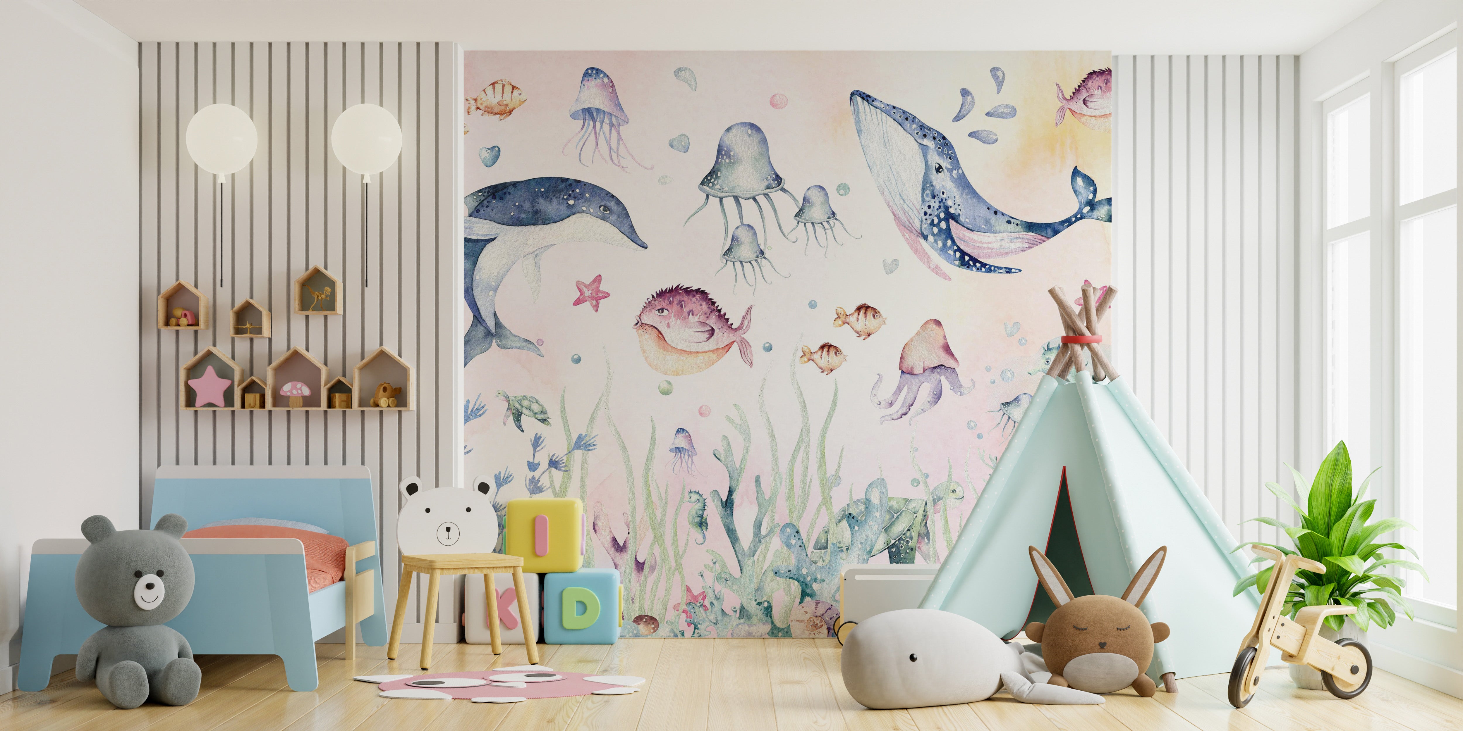 Sea Fantasy Wallpaper Mural for Kids' Play Areas