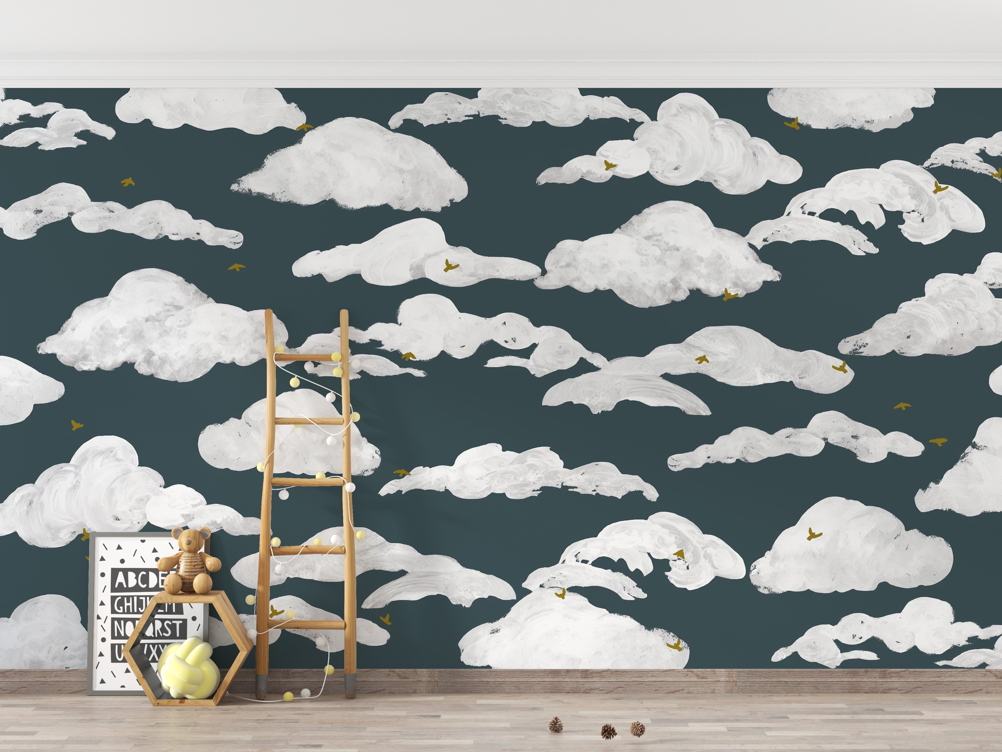 Serene wallpaper mural with a dreamy sky
