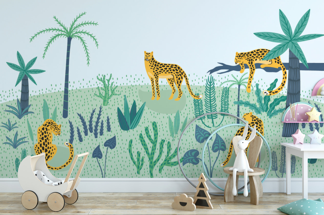 Jungle Leopard Wallpaper Mural