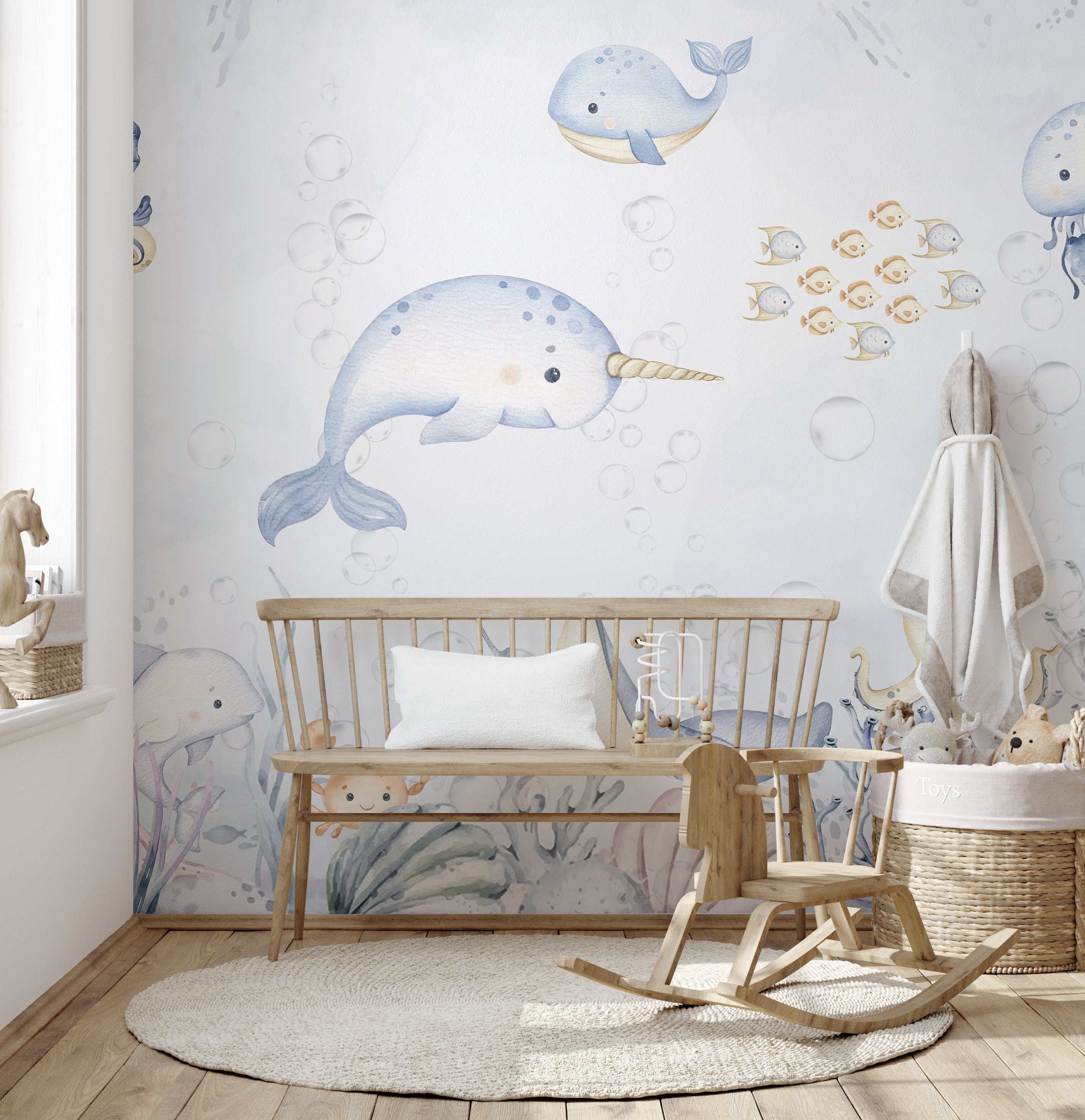 Add style with Ocean Wonders Wallpaper Mural