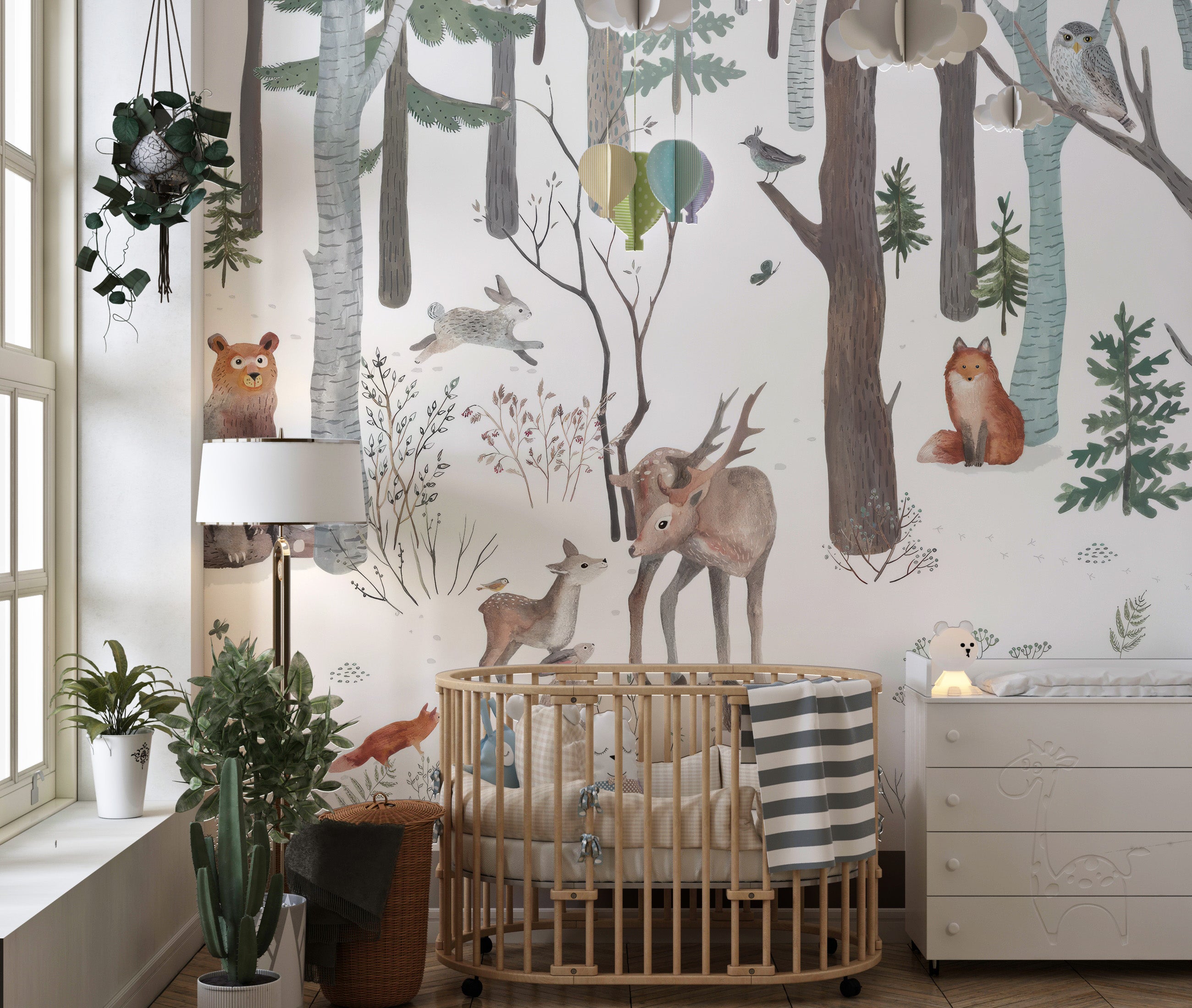 Winter Wildlife Wallpaper Mural to add charm
