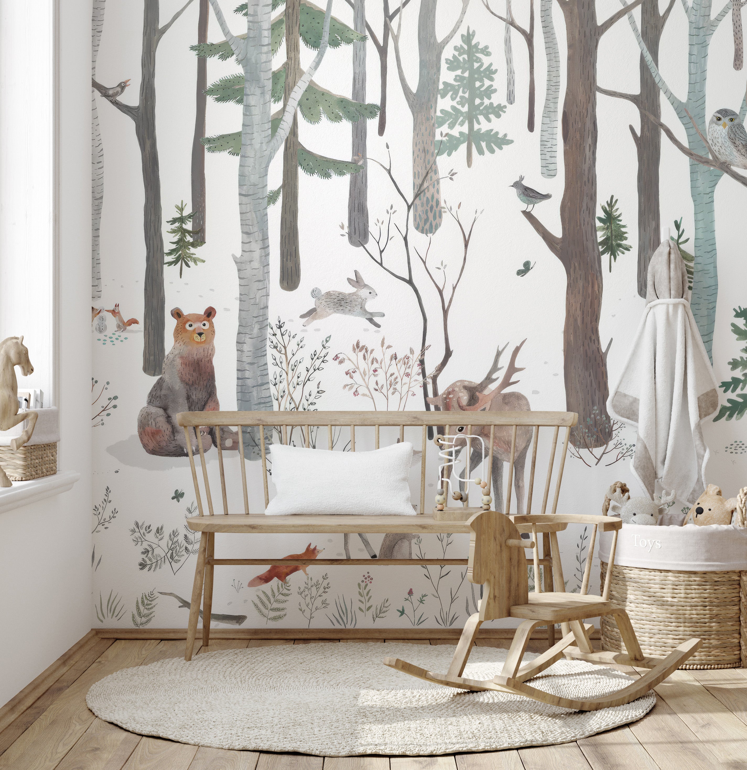 Winter Wildlife Wallpaper Mural for a natural touch