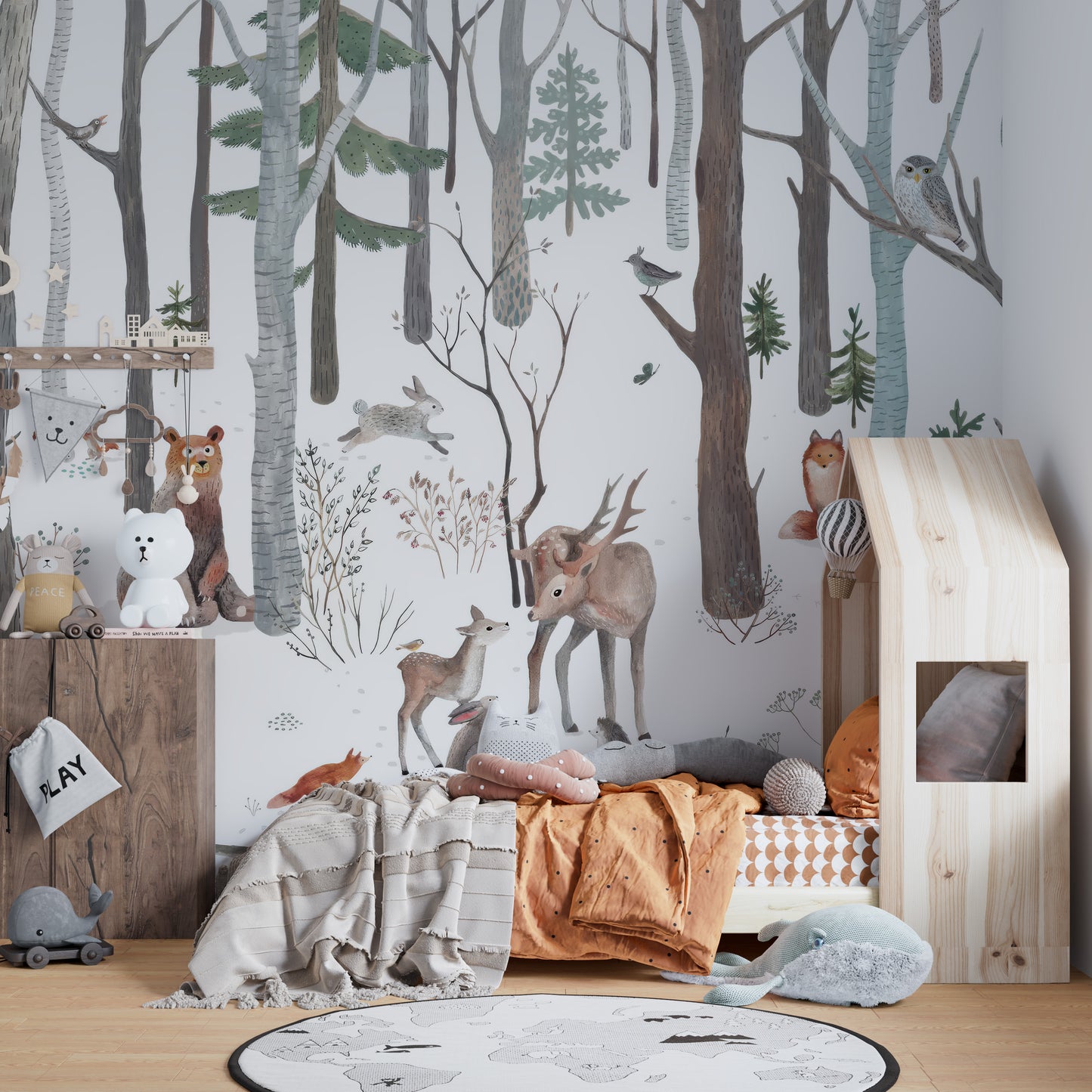 Winter Wildlife Wallpaper Mural for your space