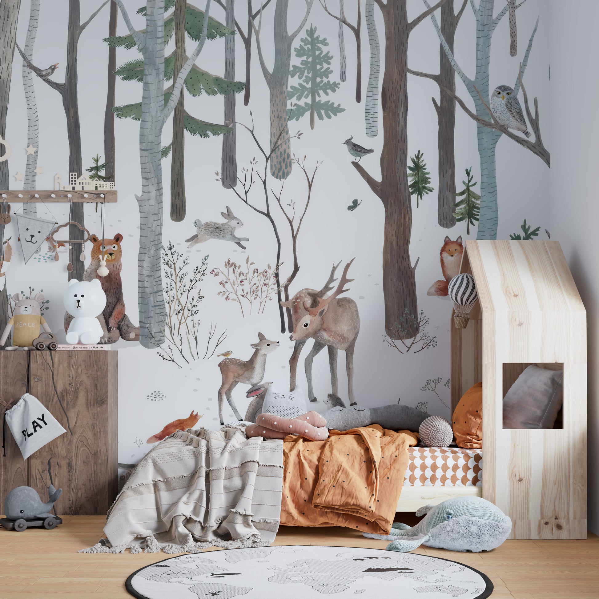 Winter Wildlife Wallpaper Mural for your space