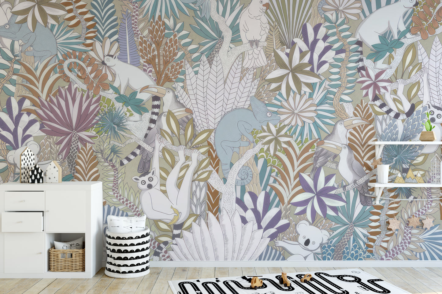 Tropical Fauna Wallpaper Mural for a fresh look