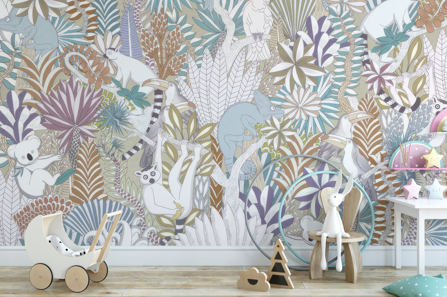 Tropical Fauna Wallpaper Mural for a natural vibe