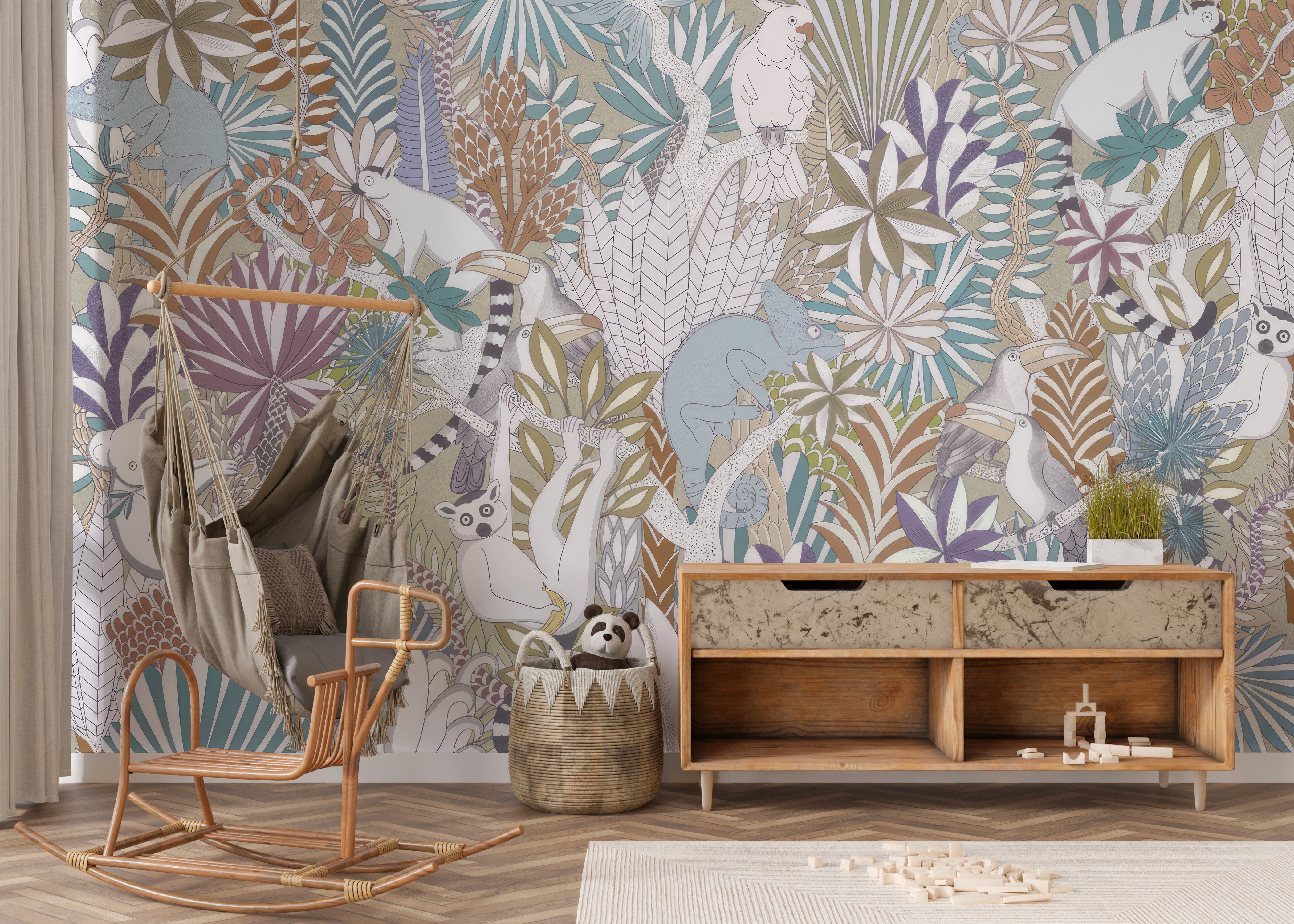 Tropical Fauna Wallpaper Mural for a tropical touch