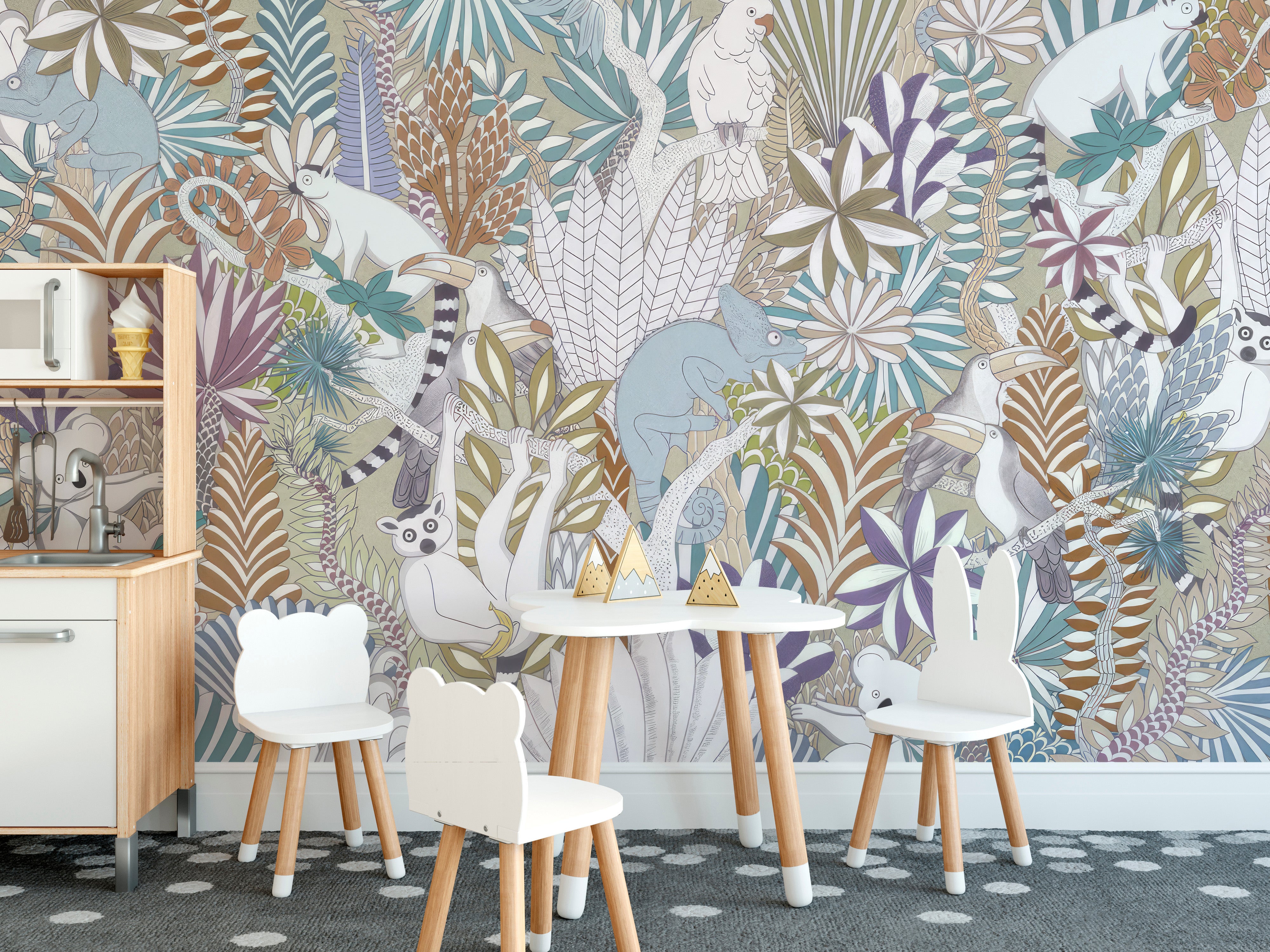 Tropical Fauna Wallpaper Mural for your space