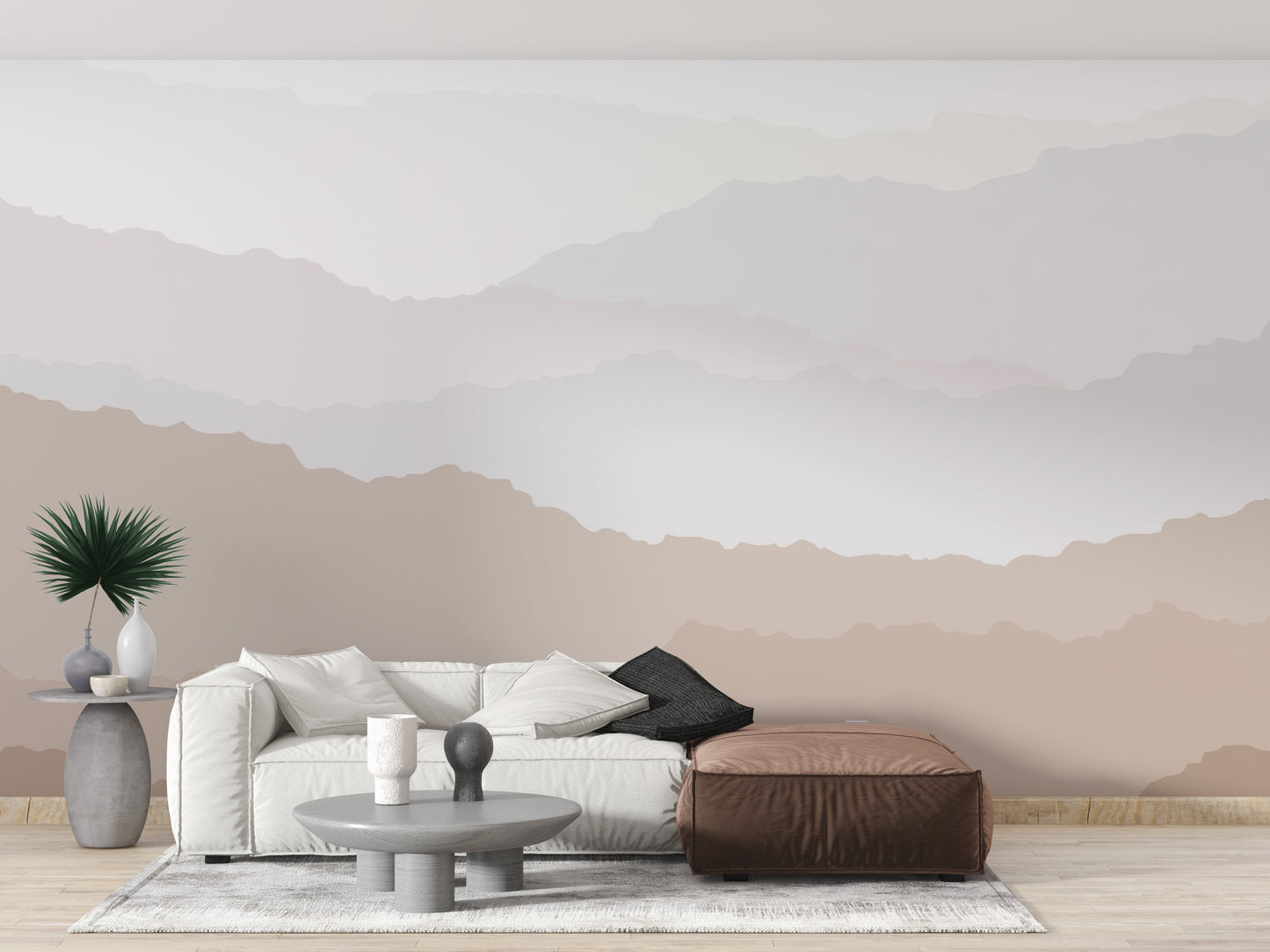 Gentle mountain wallpaper mural timeless look
