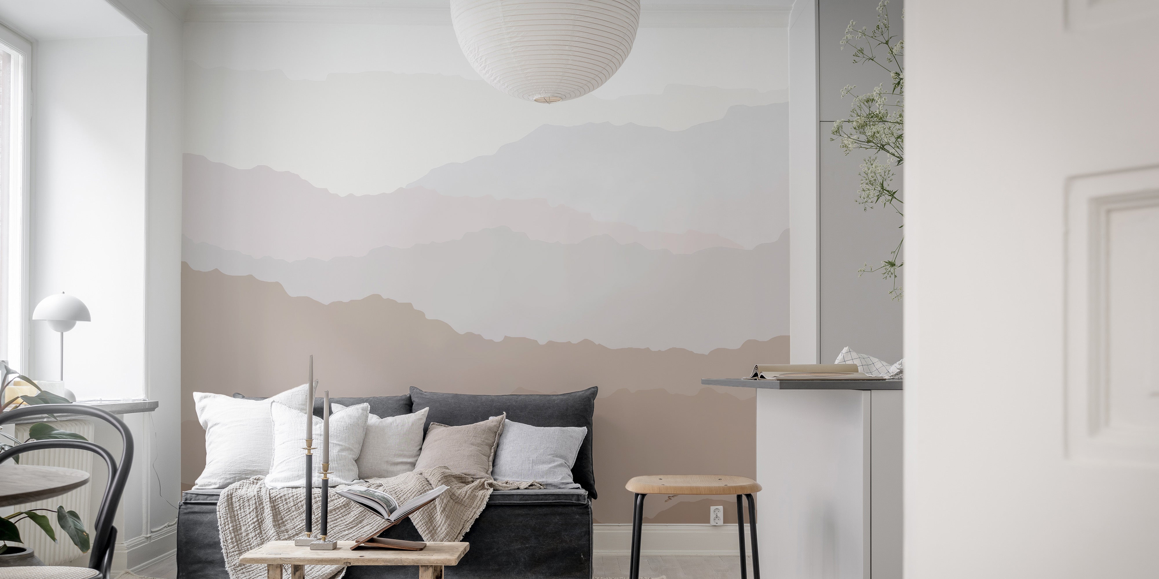 Calm alpine wallpaper mural nature-inspired
