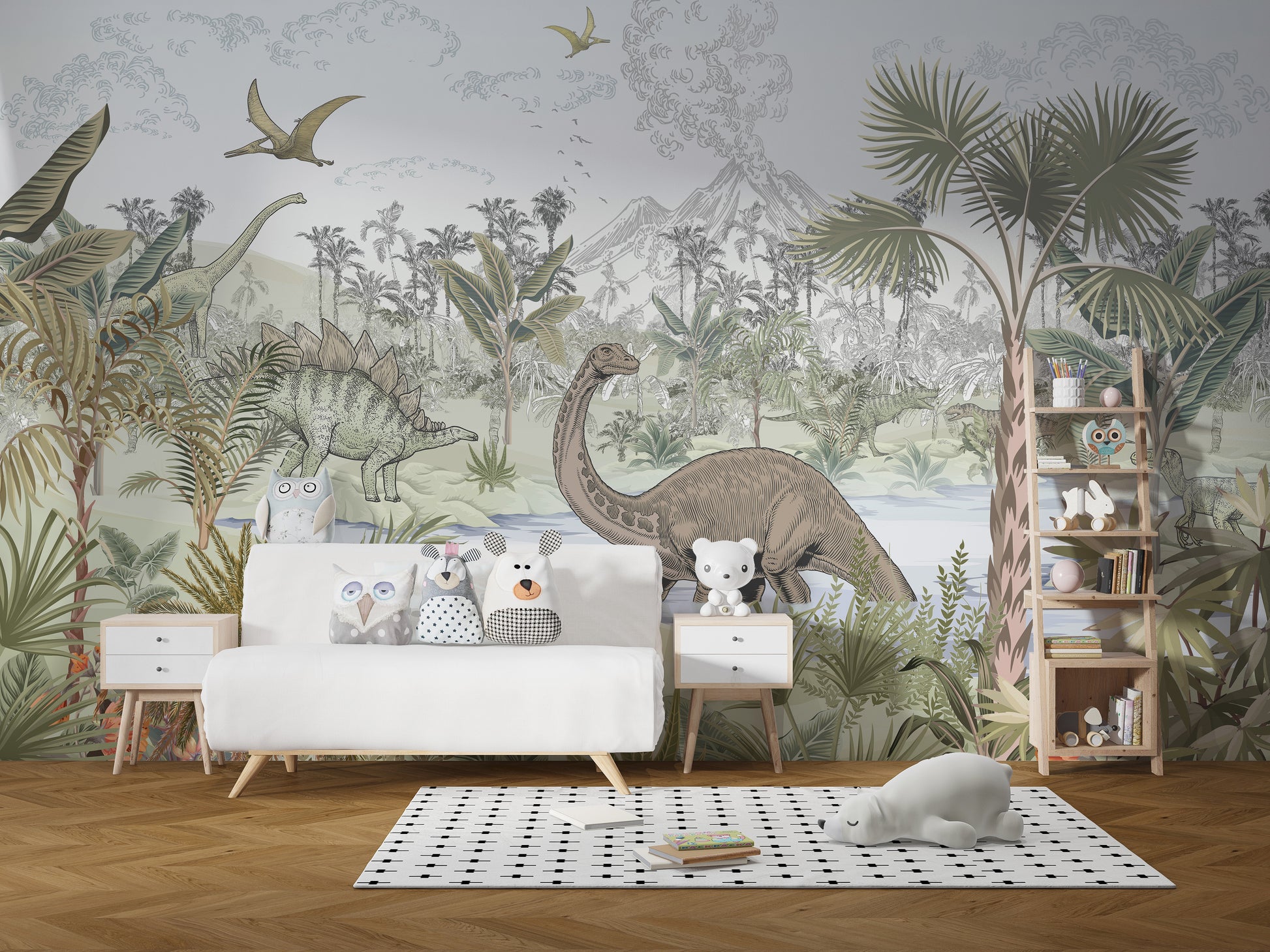 Dinosaur Valley Wallpaper Mural for an adventurous room