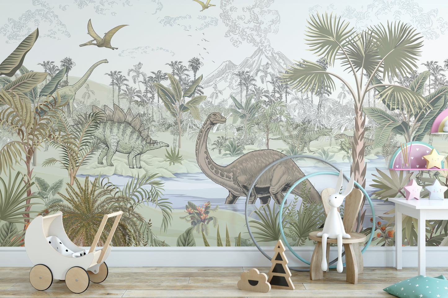 Dinosaur Valley Wallpaper Mural for a wild feel