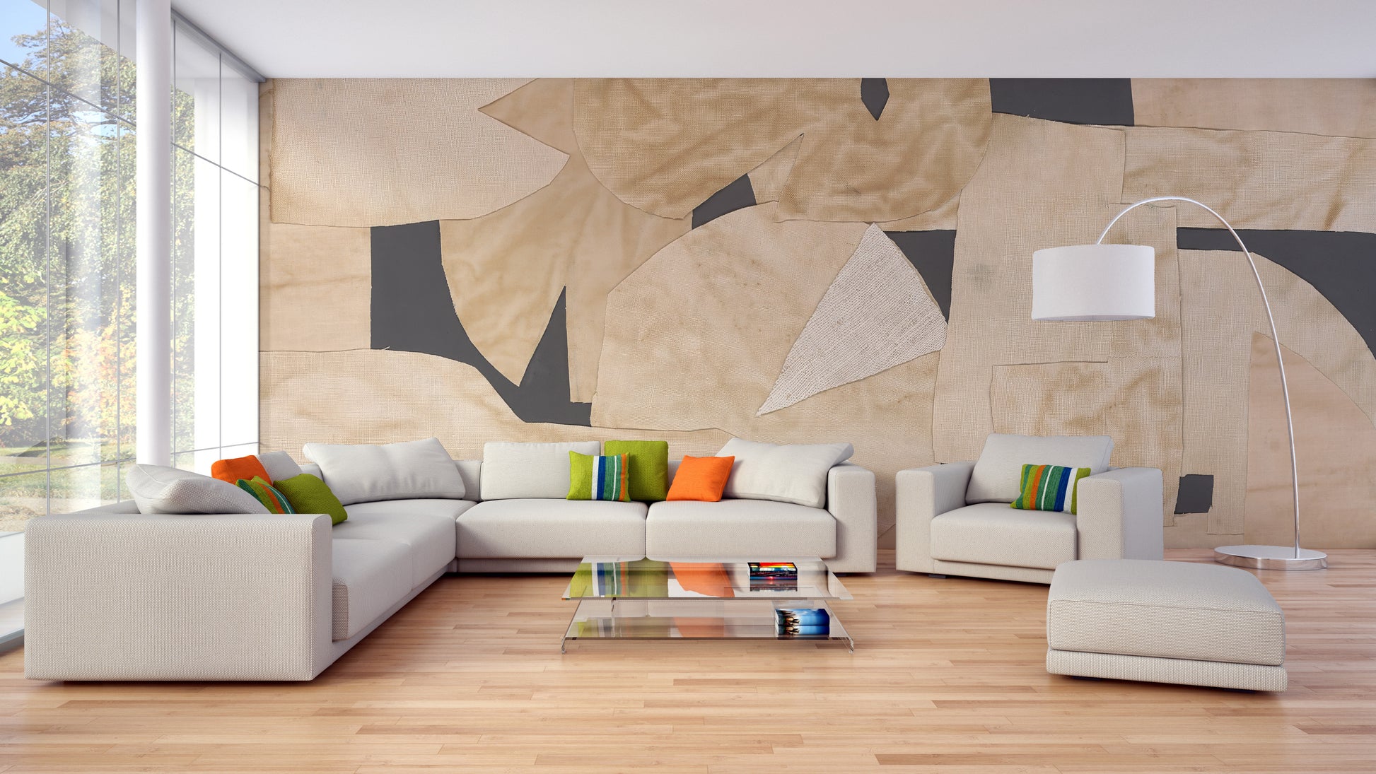 Add style with Organic Forms Wallpaper Mural