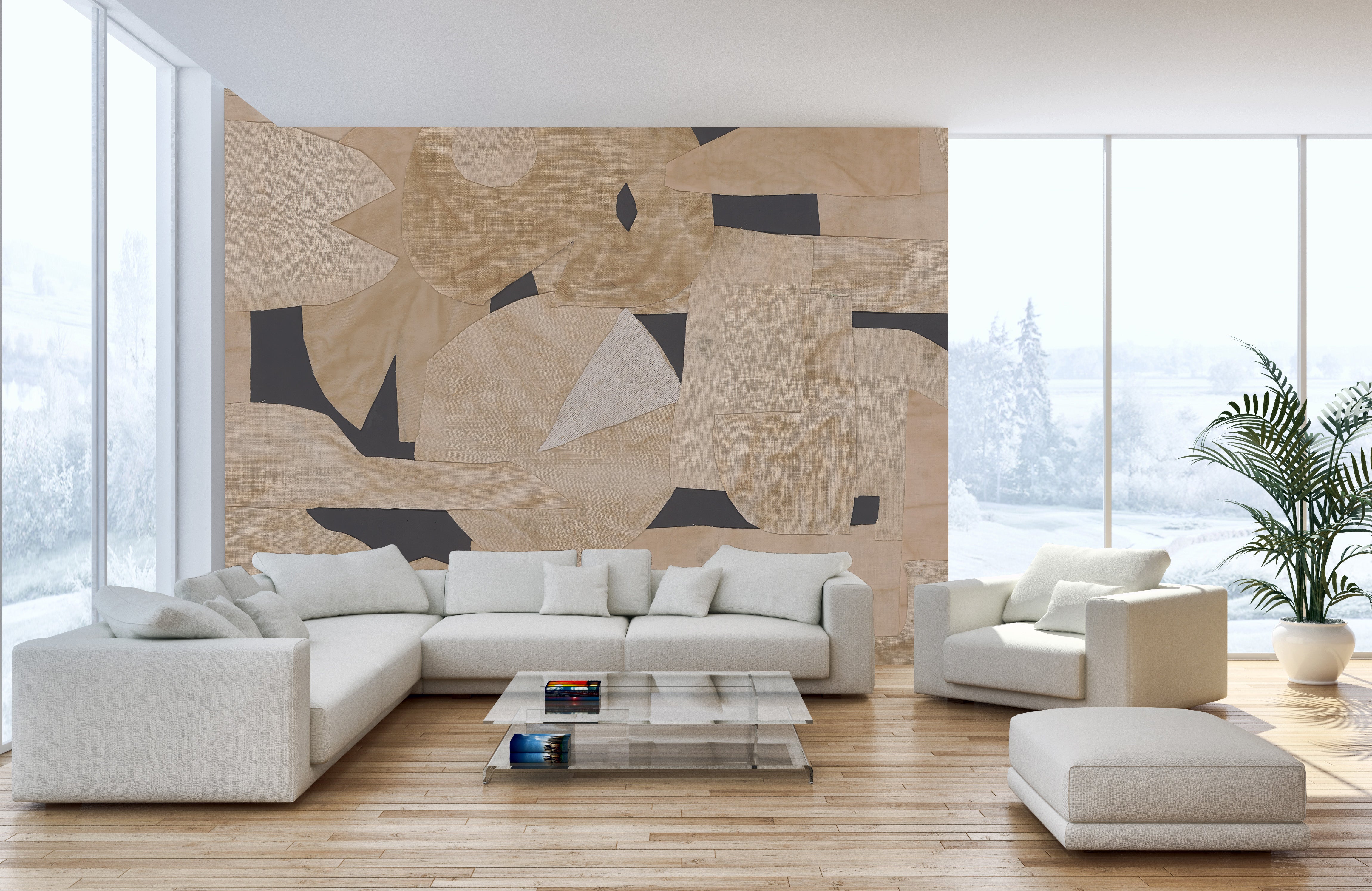 Organic Forms Wallpaper Mural for modern appeal