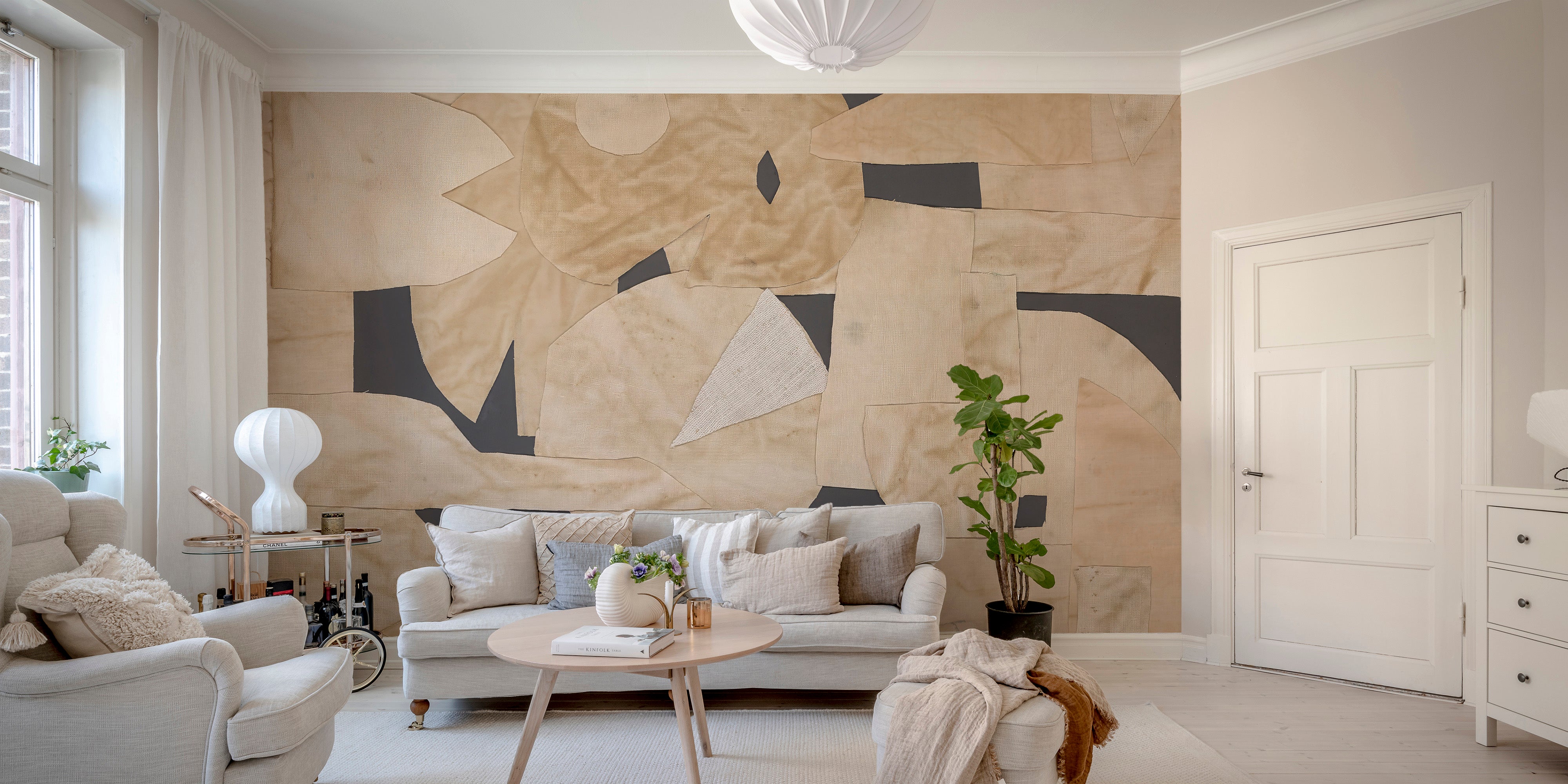 Organic Forms Wallpaper Mural for a smooth feel