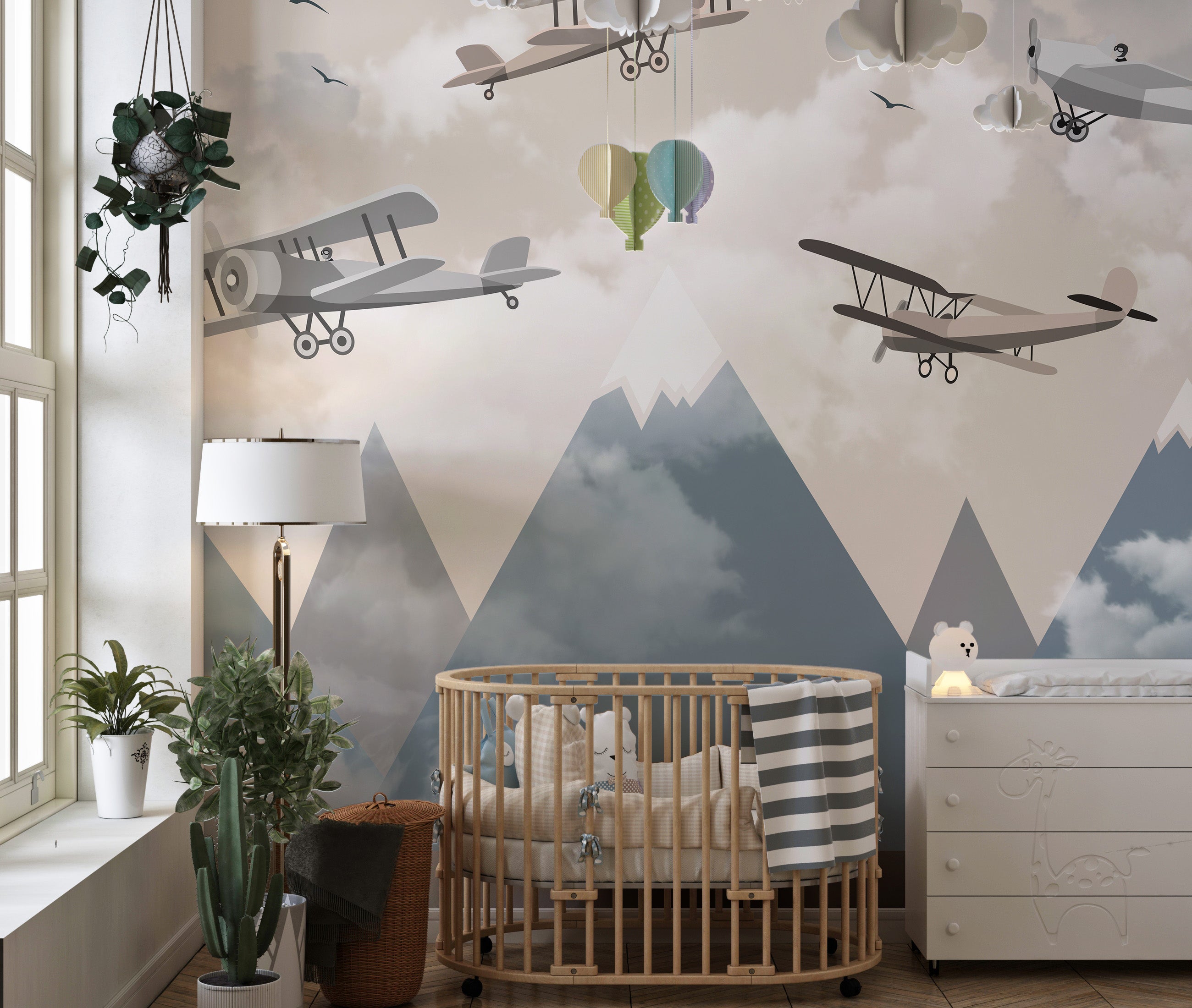 Alpine Flight Adventure Wall Mural for a fun room