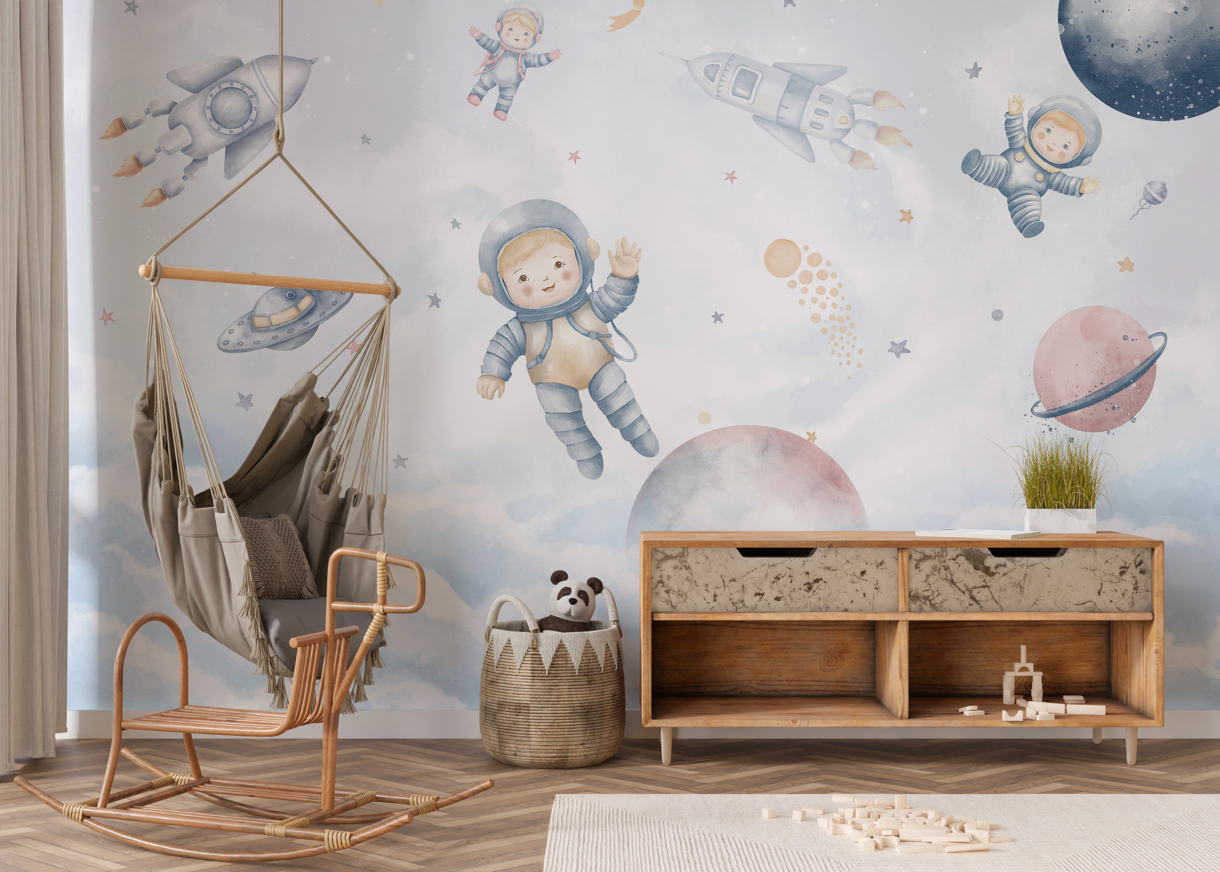 Cosmic Kids Space Wallpaper for an exciting room