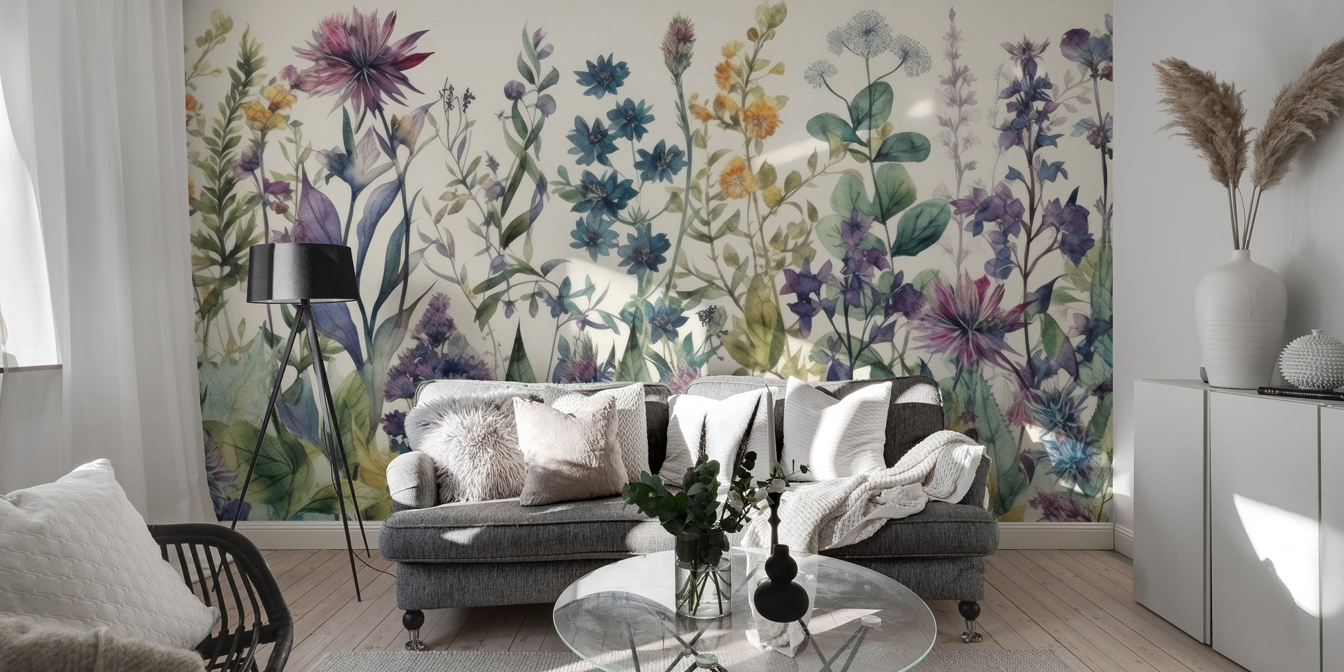 Garden Blooms Wallpaper Mural for fresh decor