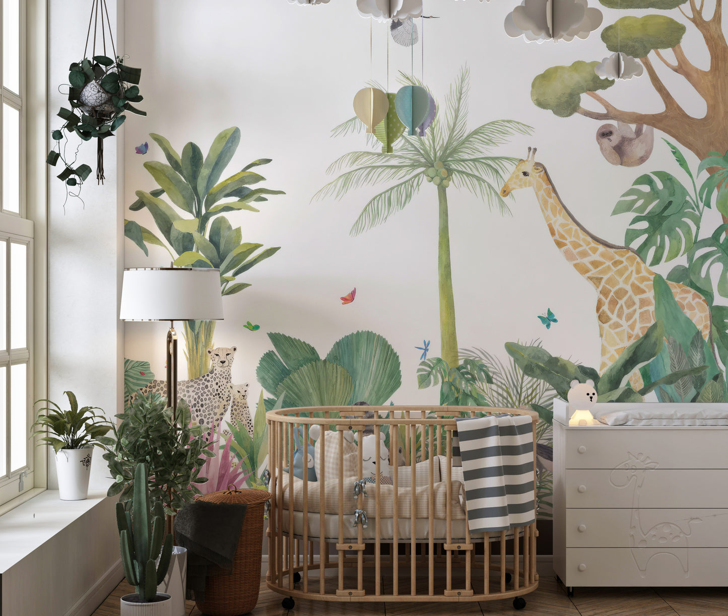 Serene Jungle Wildlife Wallpaper Mural for a natural vibe