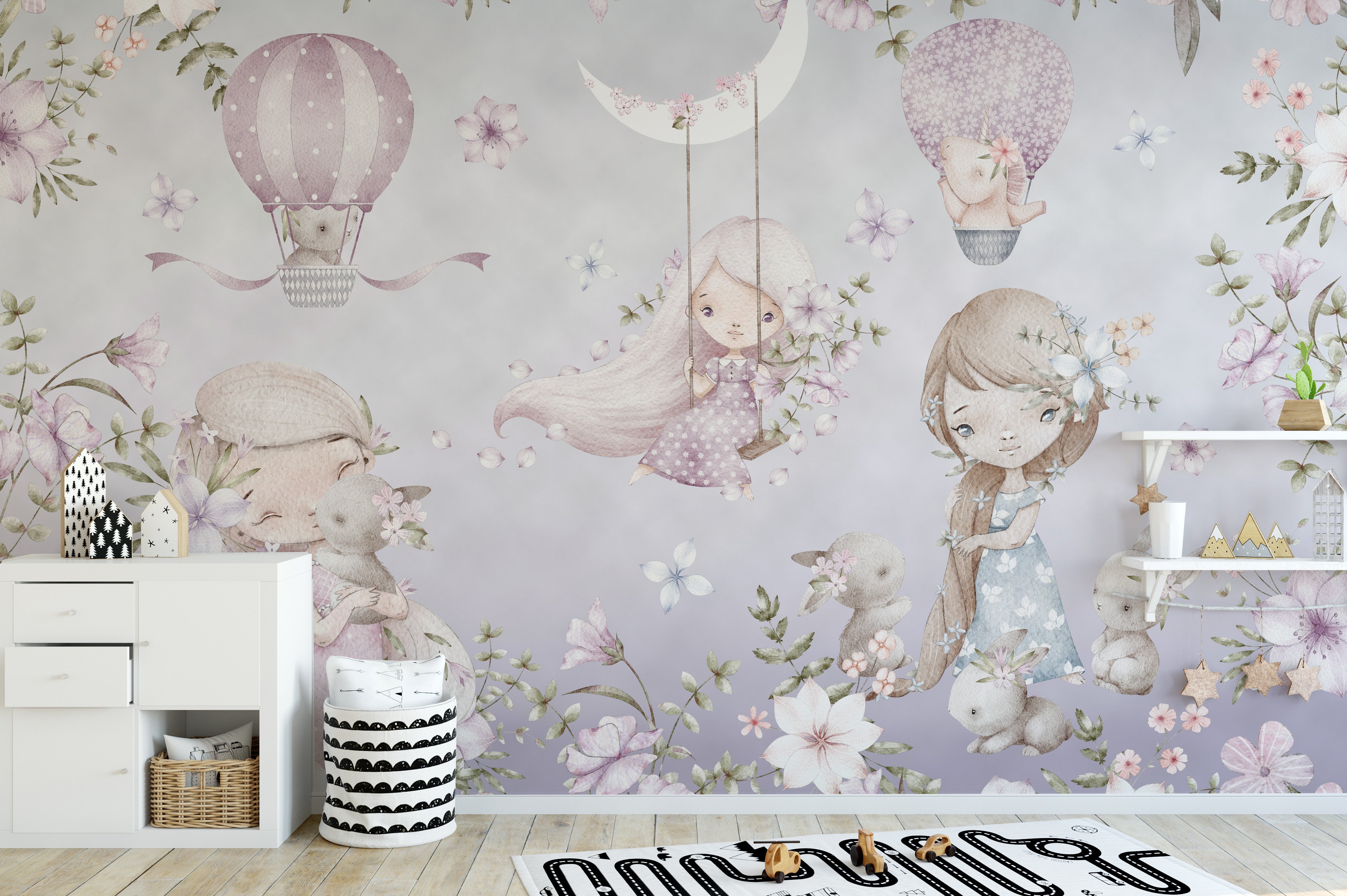 Blossom Fairies Wallpaper Mural for a fairy-tale look