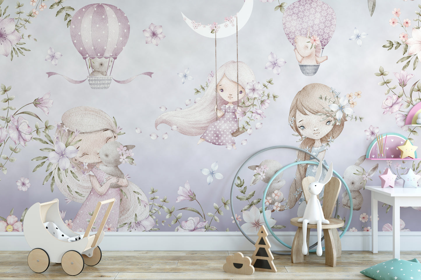 Blossom Fairies Wallpaper Mural for a serene atmosphere