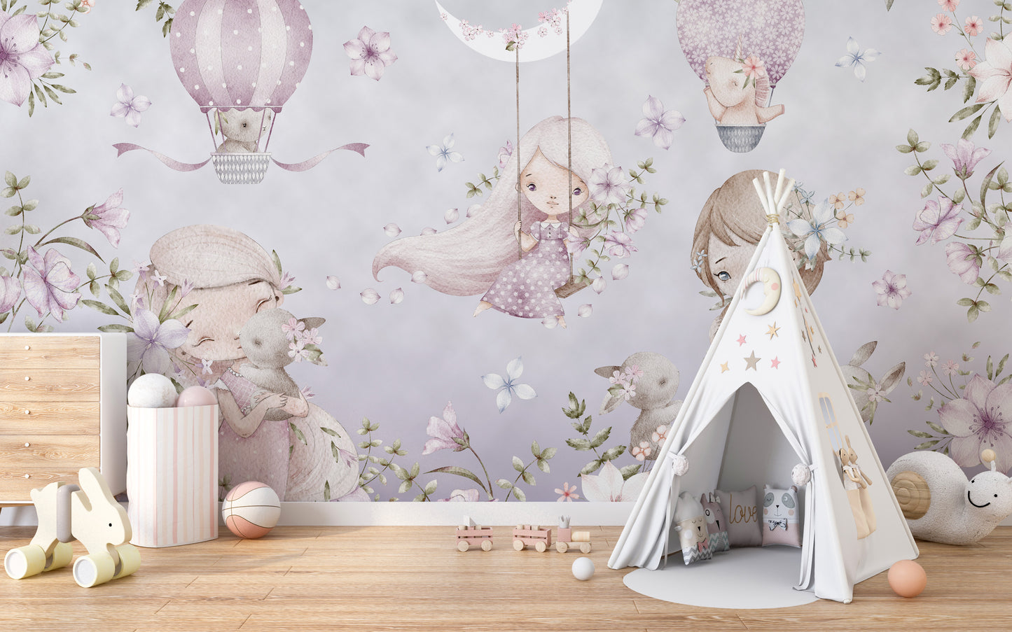 Blossom Fairies Wallpaper Mural for a peaceful room