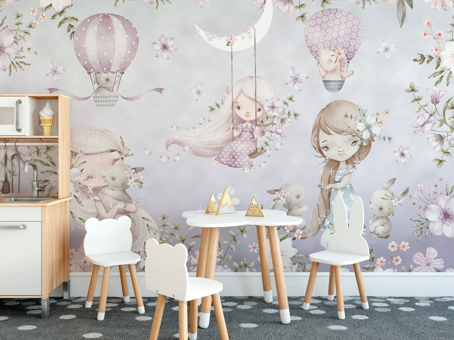 Blossom Fairies Wallpaper Mural for nature-inspired decor
