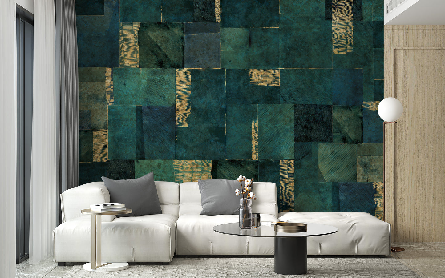 Abstract Geometric Wallpaper Mural for modern spaces