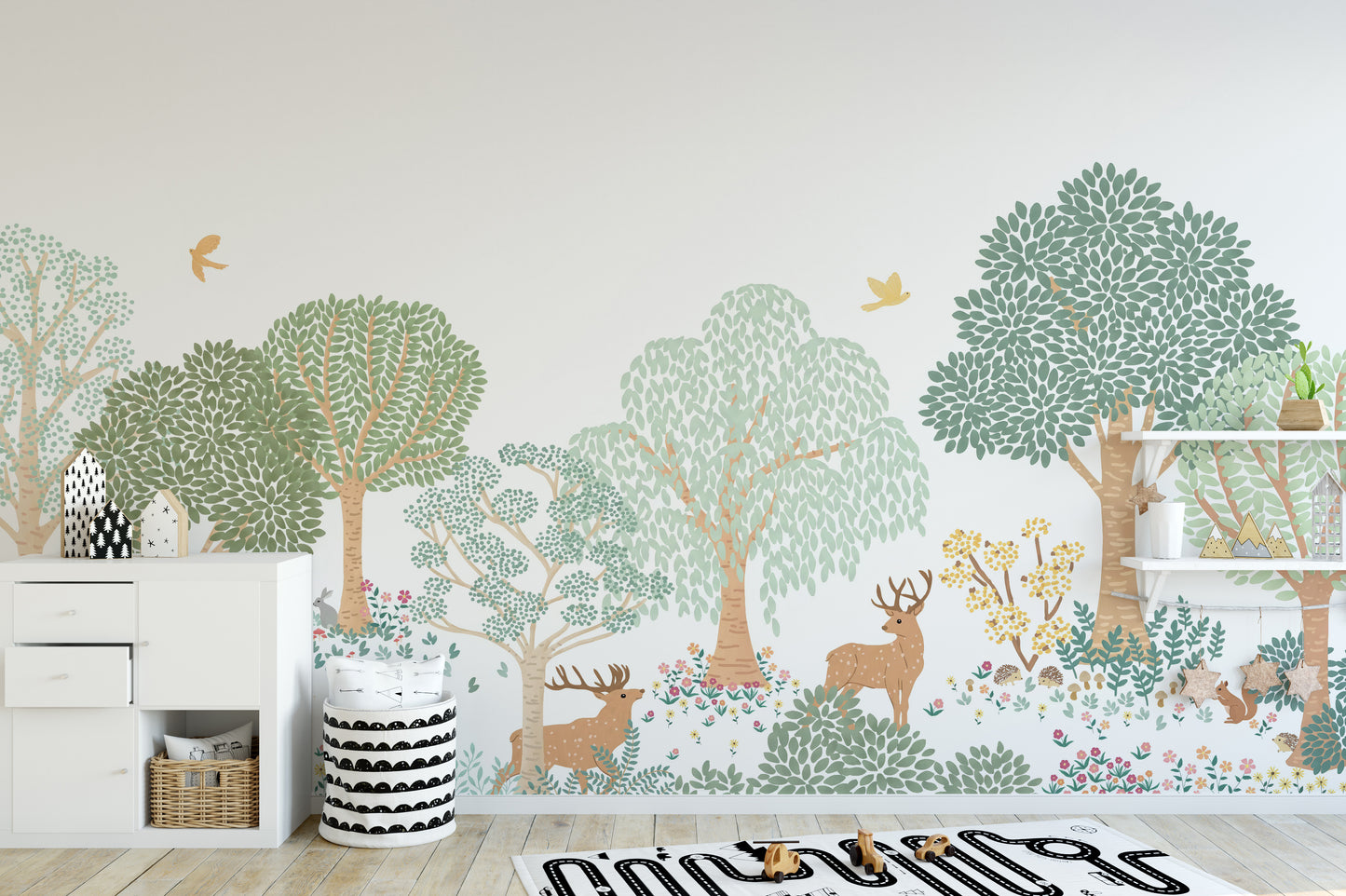 Add magic with Storybook Deer Wallpaper Mural