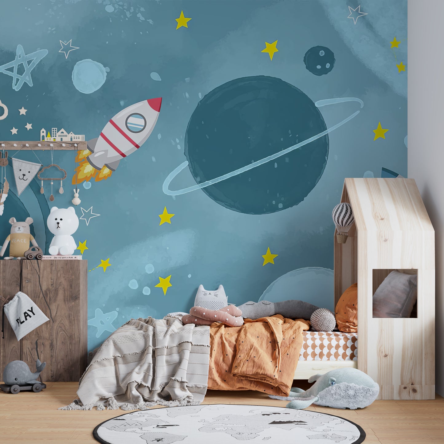 Galaxy Adventure Wall Mural for a celestial vibe