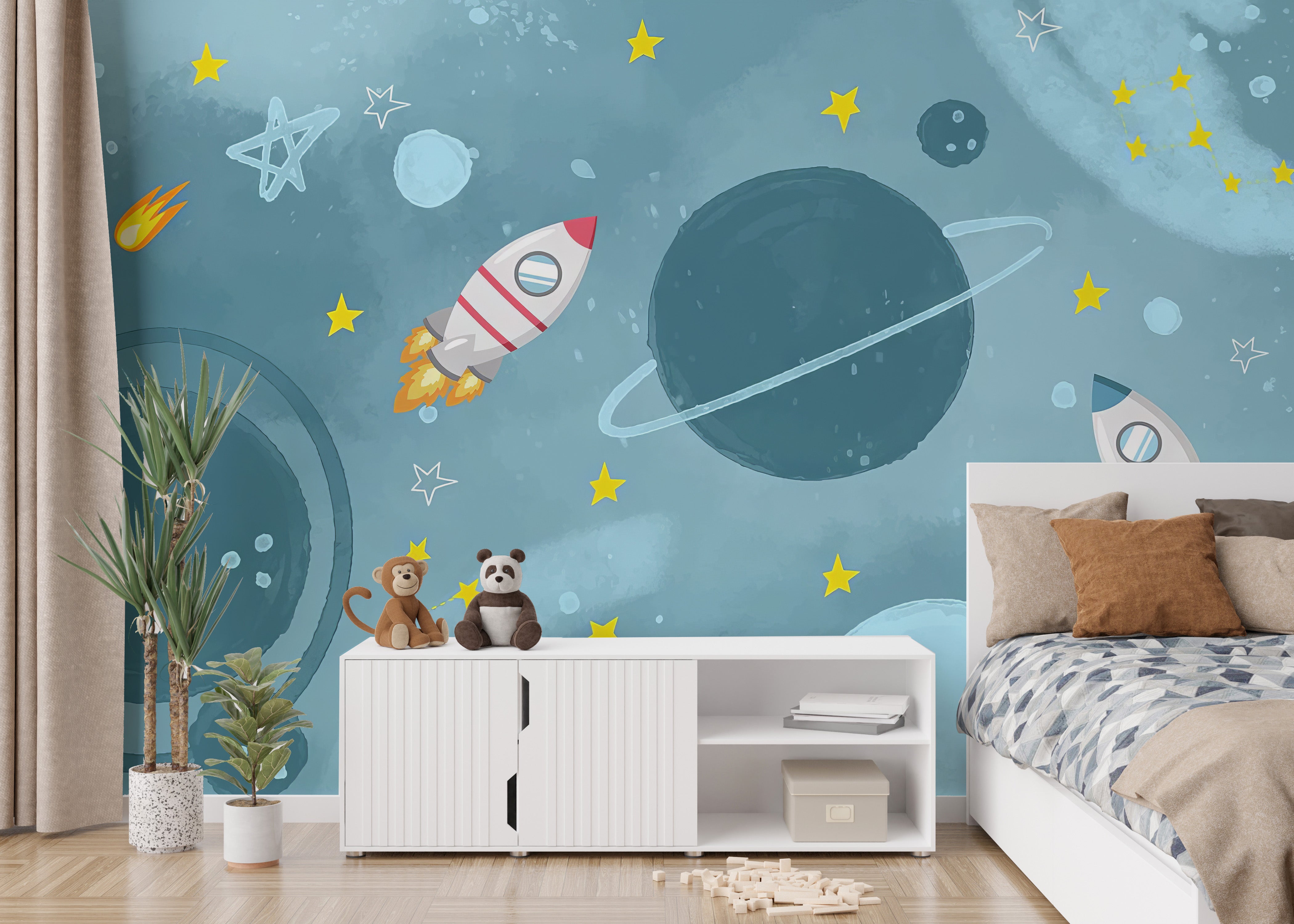 Galaxy Adventure Wallpaper Mural for cosmic vibes