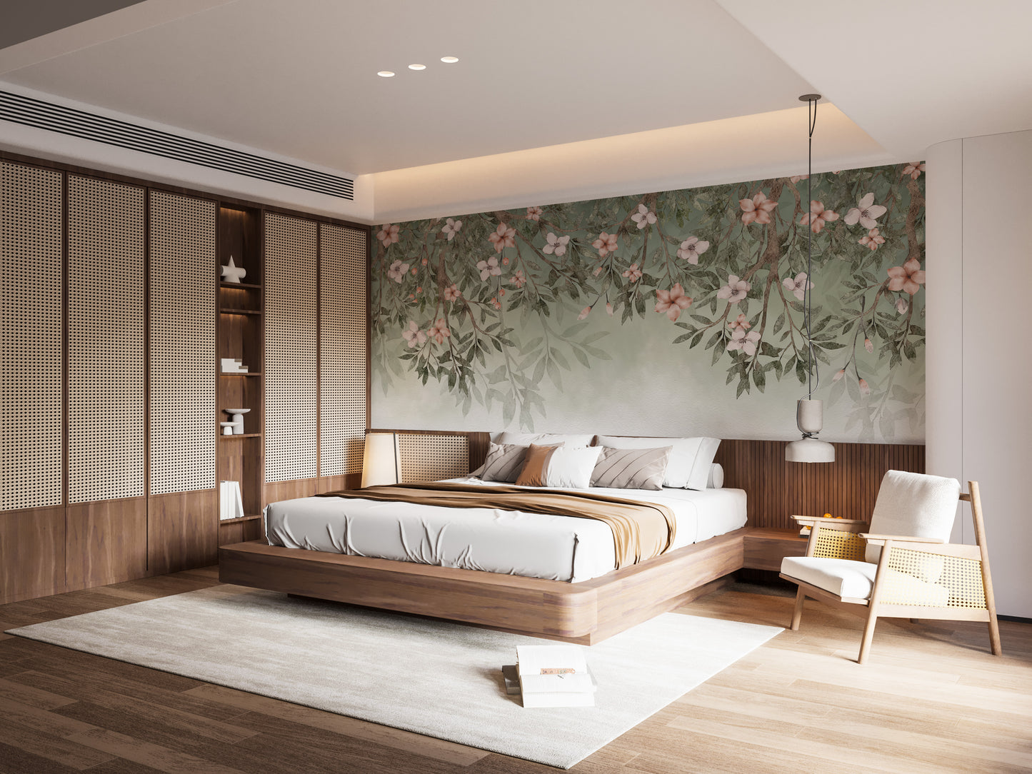 Floral Blossom Wall Mural for a refreshing, vibrant space