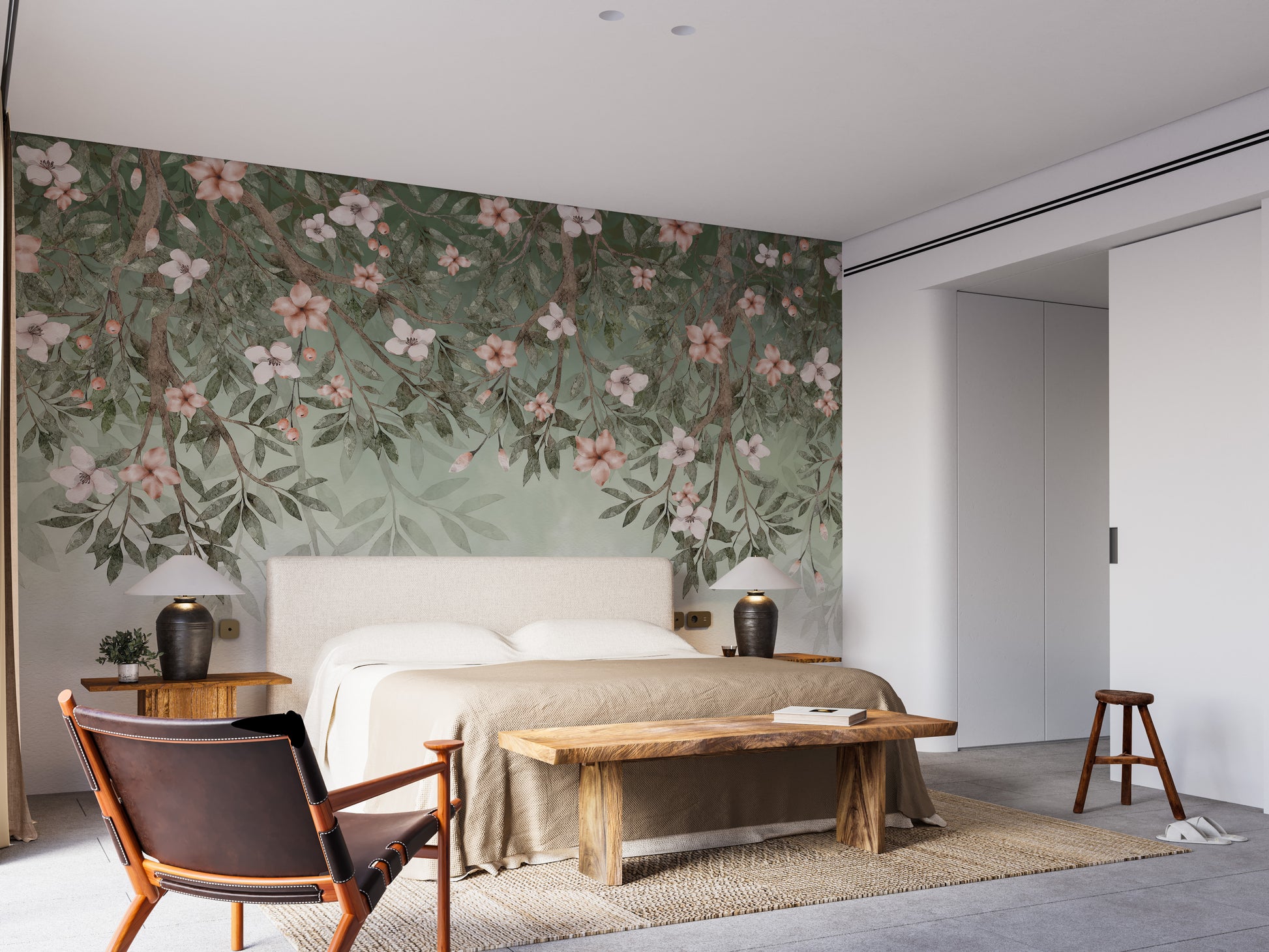 Floral Blossom Wallpaper Mural with lively flower patterns