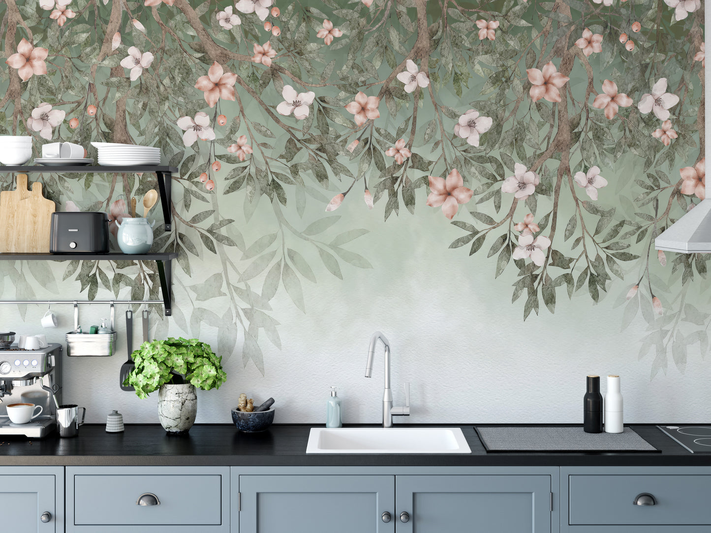 Floral Blossom Wallpaper Mural for a soft, floral touch