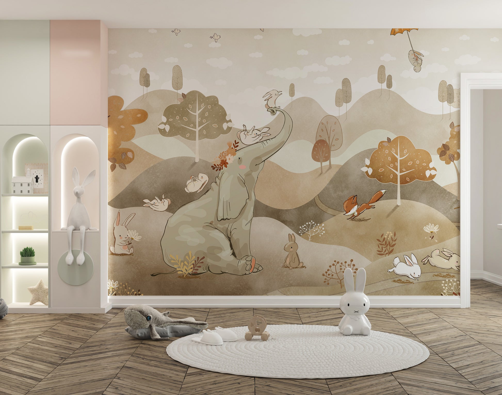 Balloon Adventure Wallpaper Mural for a whimsical escape