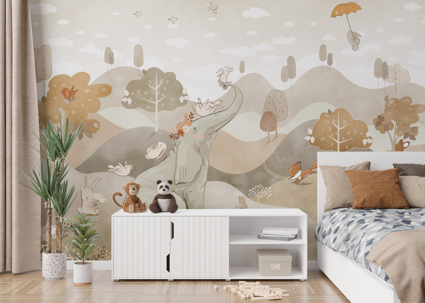 Balloon Adventure Wallpaper Mural for a dreamy journey