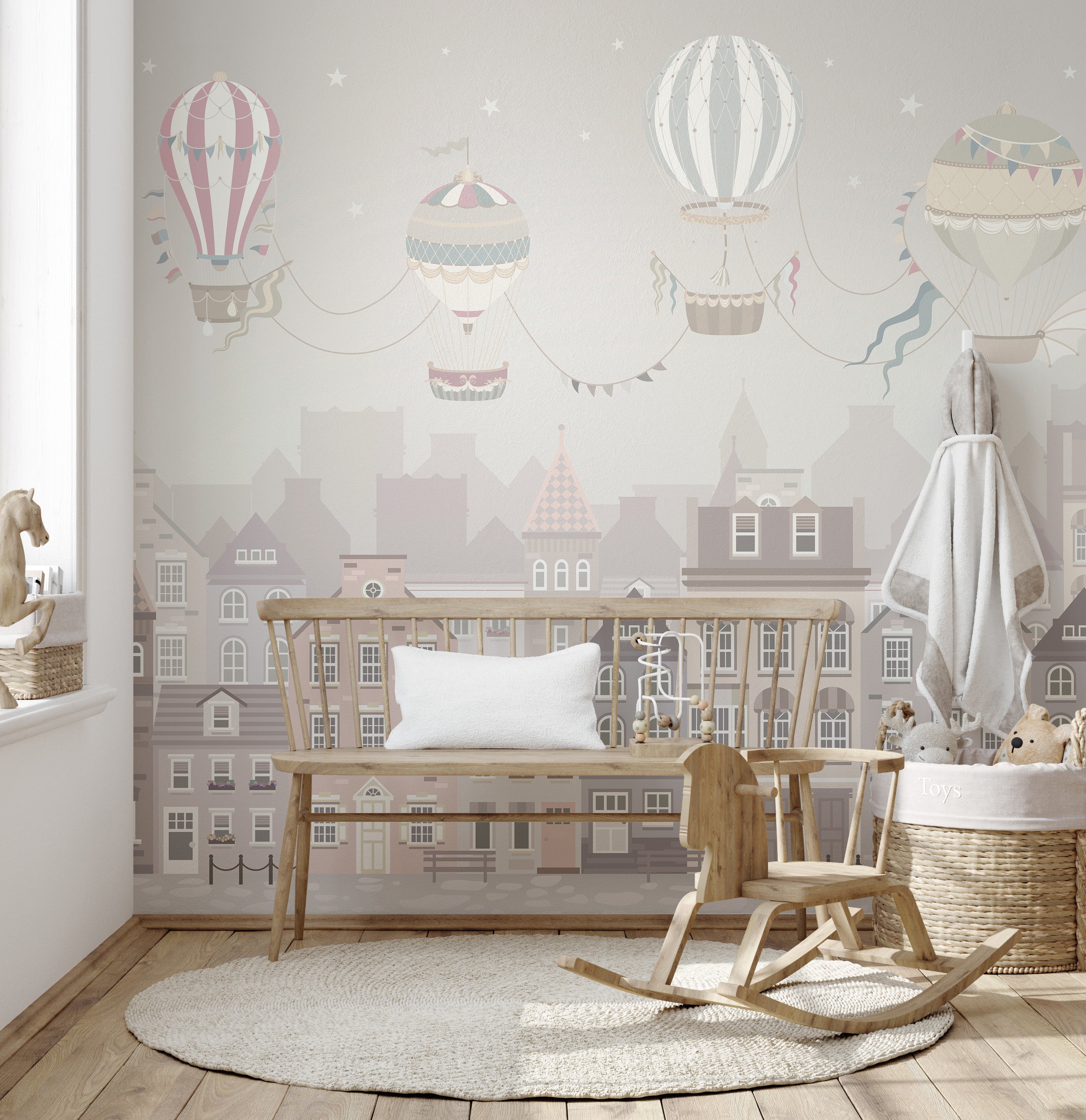 Dreamy Hot Air Balloons Wall Mural for a dreamy escape