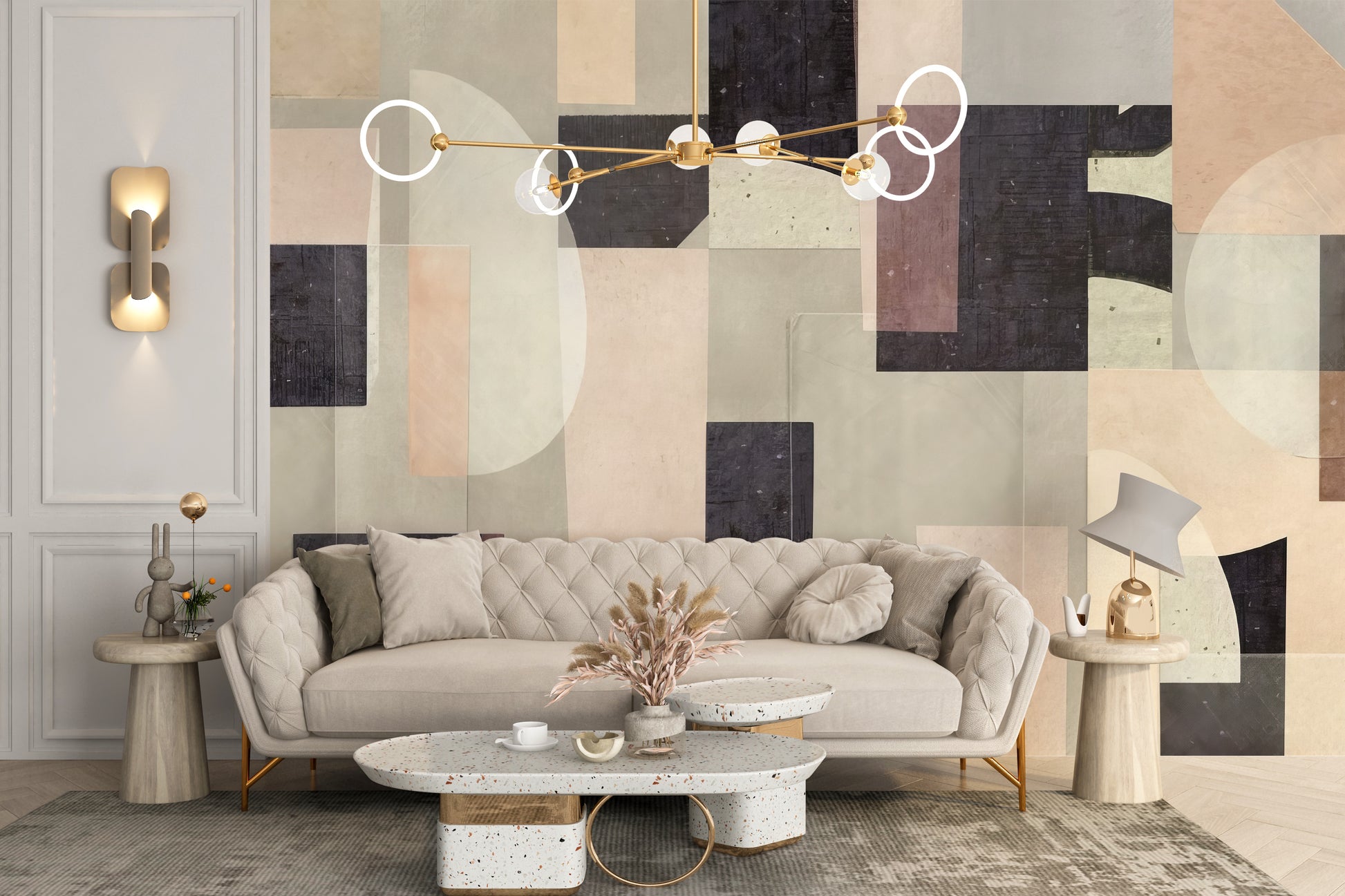 Trendy Modern Artistic Wallpaper Mural for interiors