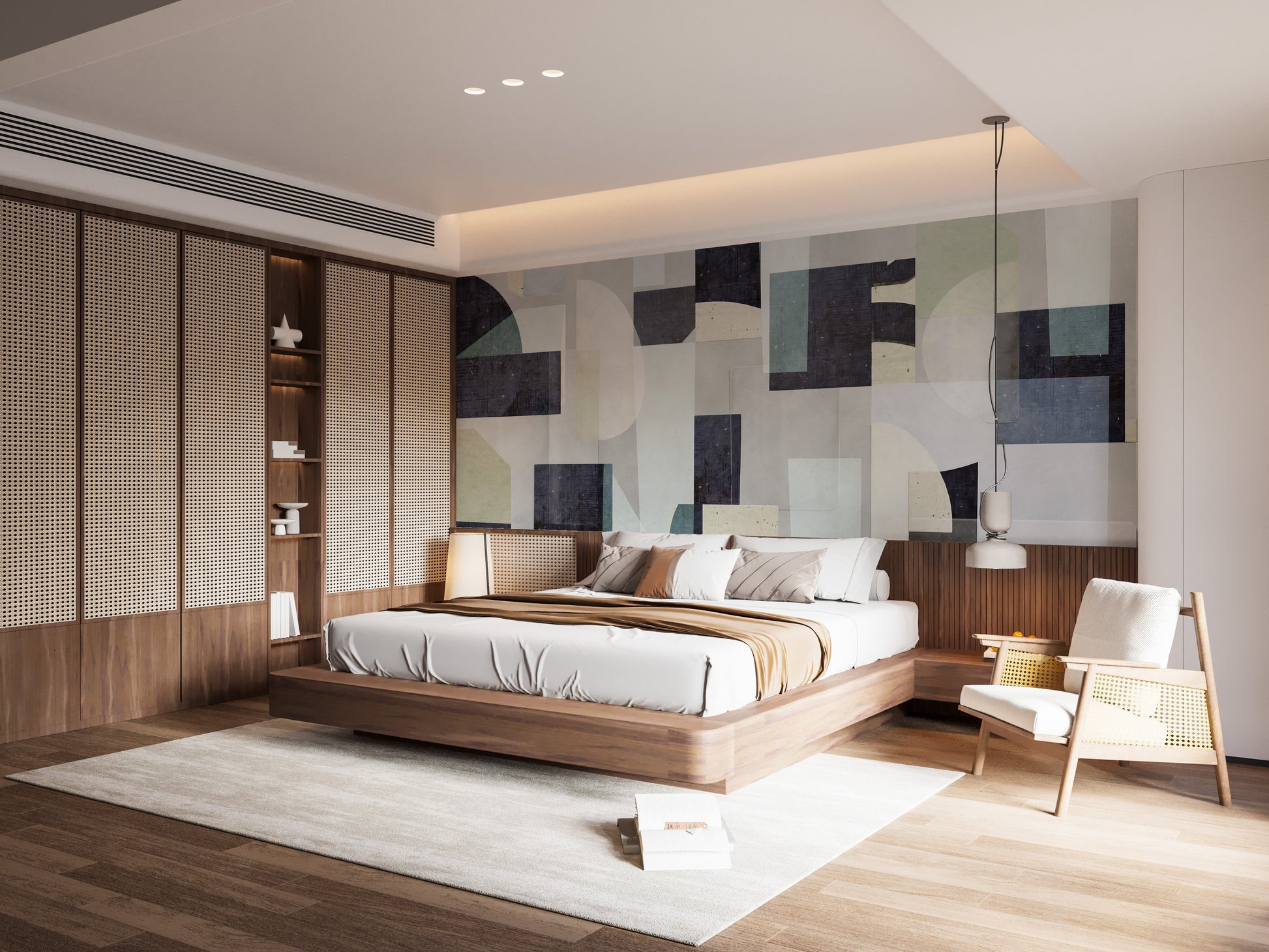 Abstract Artistry Wall Mural for creative spaces