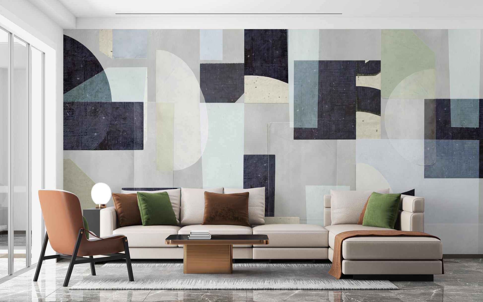 Striking Abstract Artistry Wall Mural piece