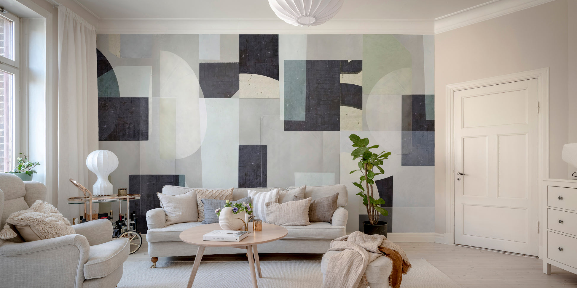 Contemporary Abstract Artistry Wall Mural style