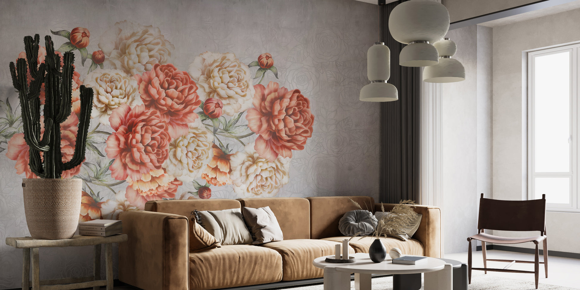 Floral Elegance Wallpaper Mural with delicate blooms