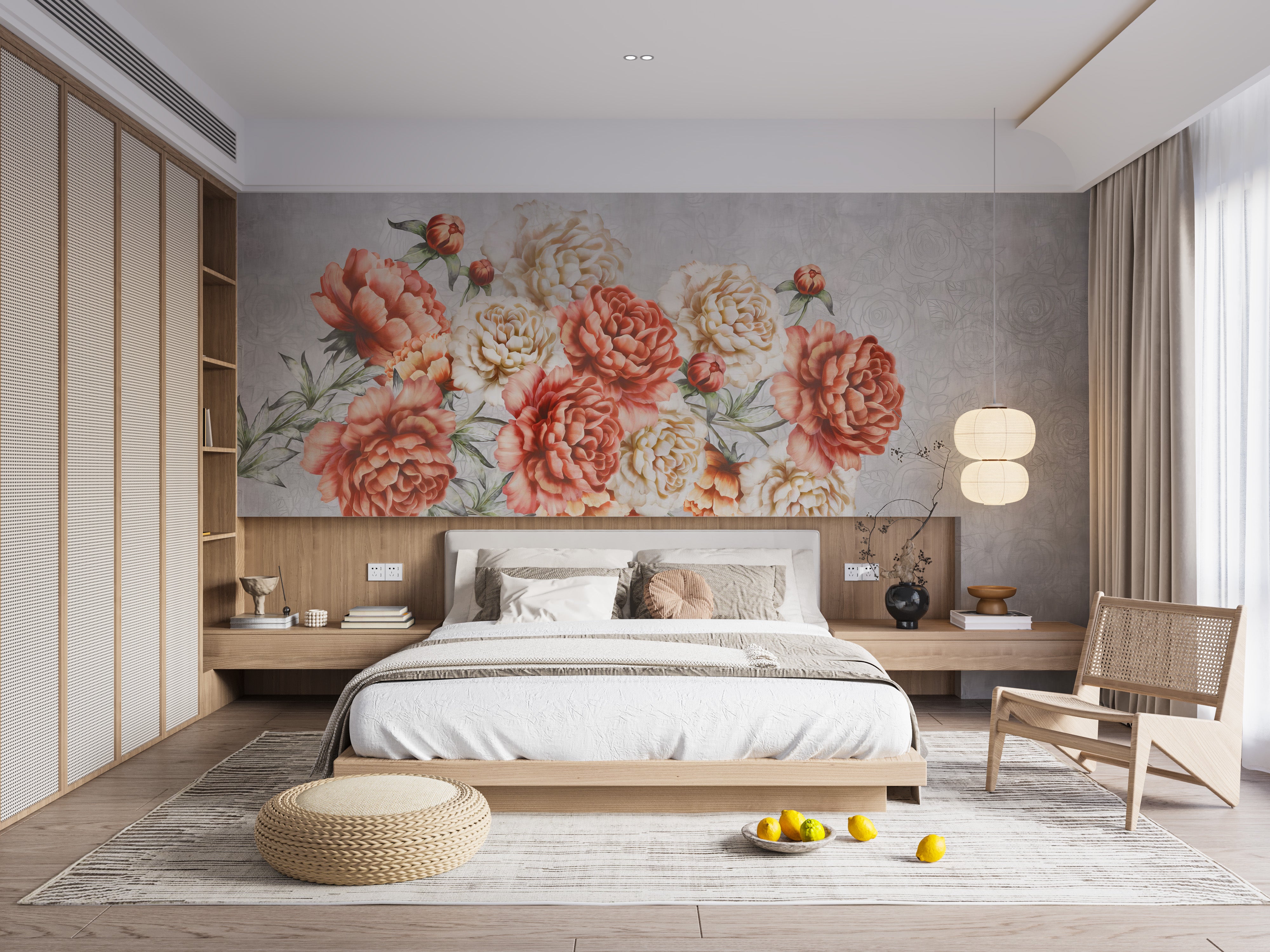 Modern Floral Elegance Wallpaper Mural design