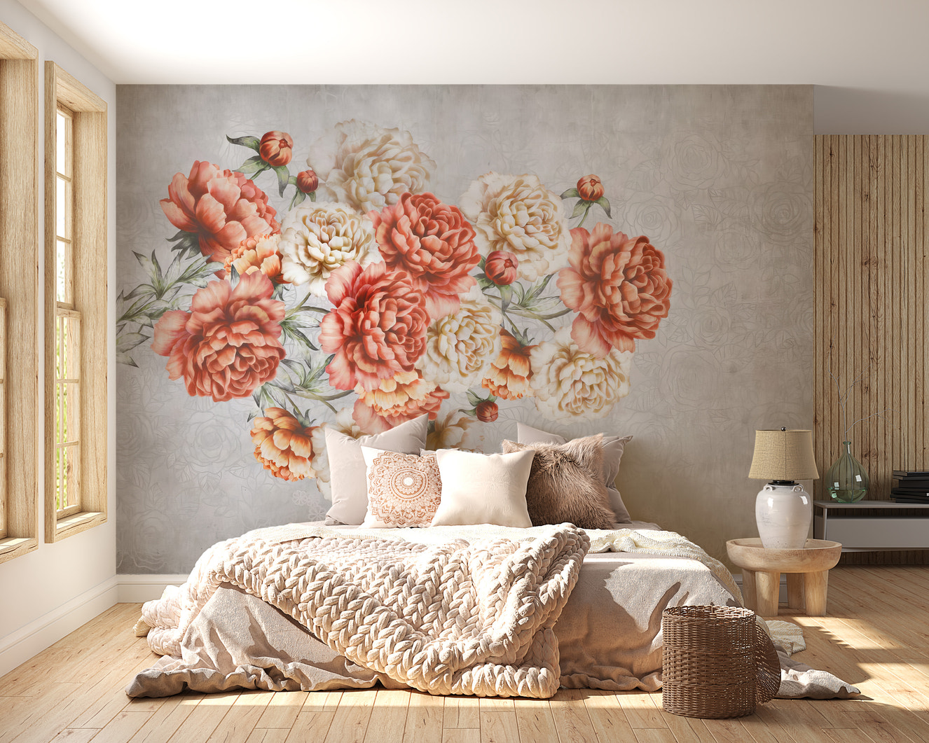 Floral Elegance Wallpaper Mural for stylish walls